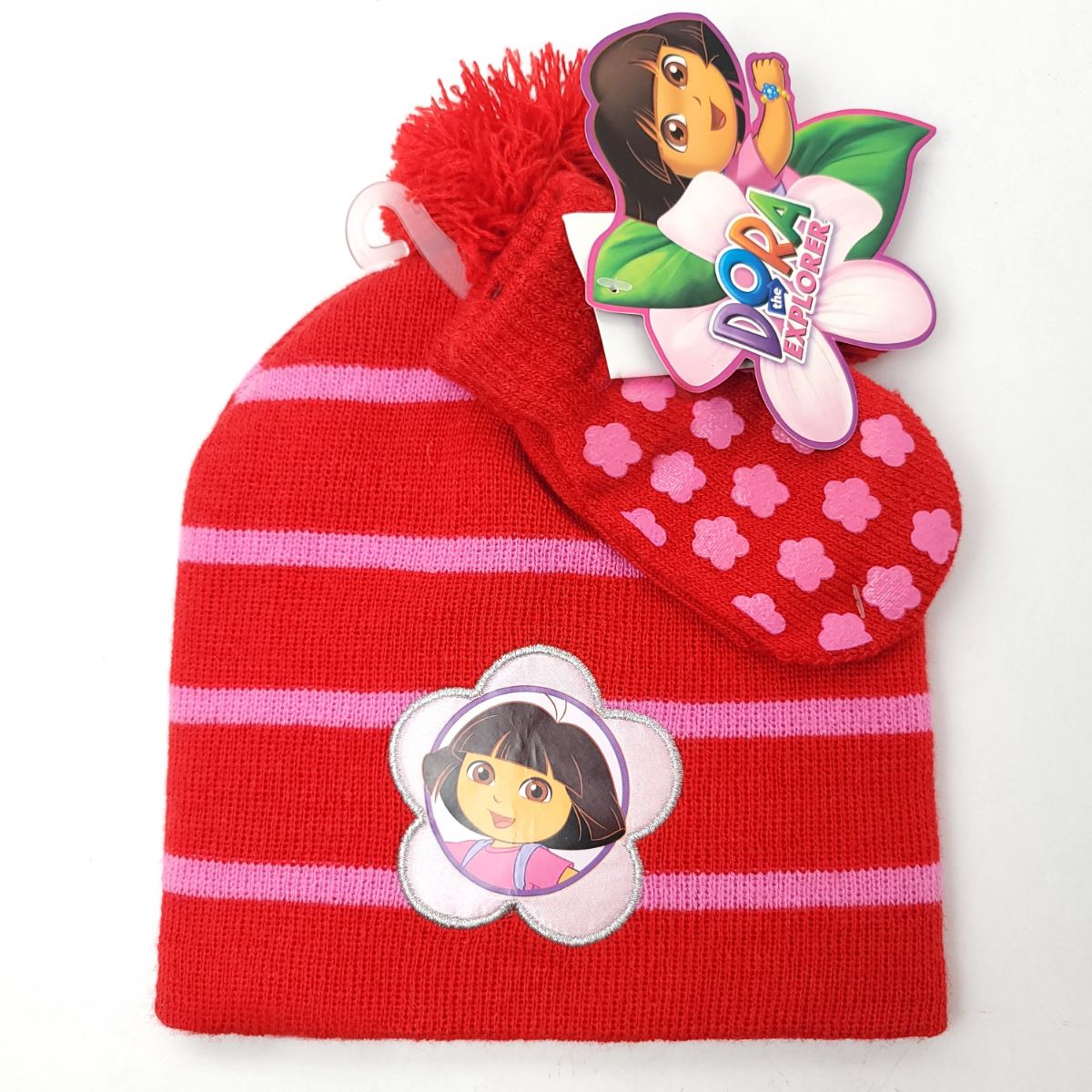 Toddler - Dora the Explorer, 2pcs set, Winter Pom Beanie & Mittens Youths
