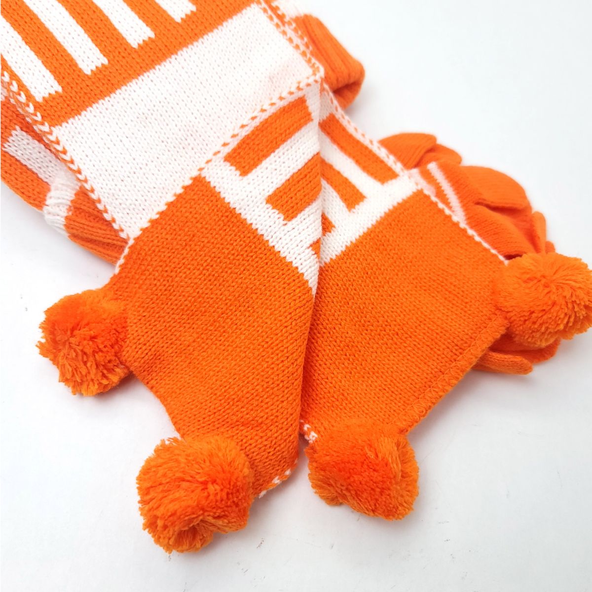 Toddler - XO 3 pieces set, Winter Pom Beanie, Mittens and scarf, Orange Youths