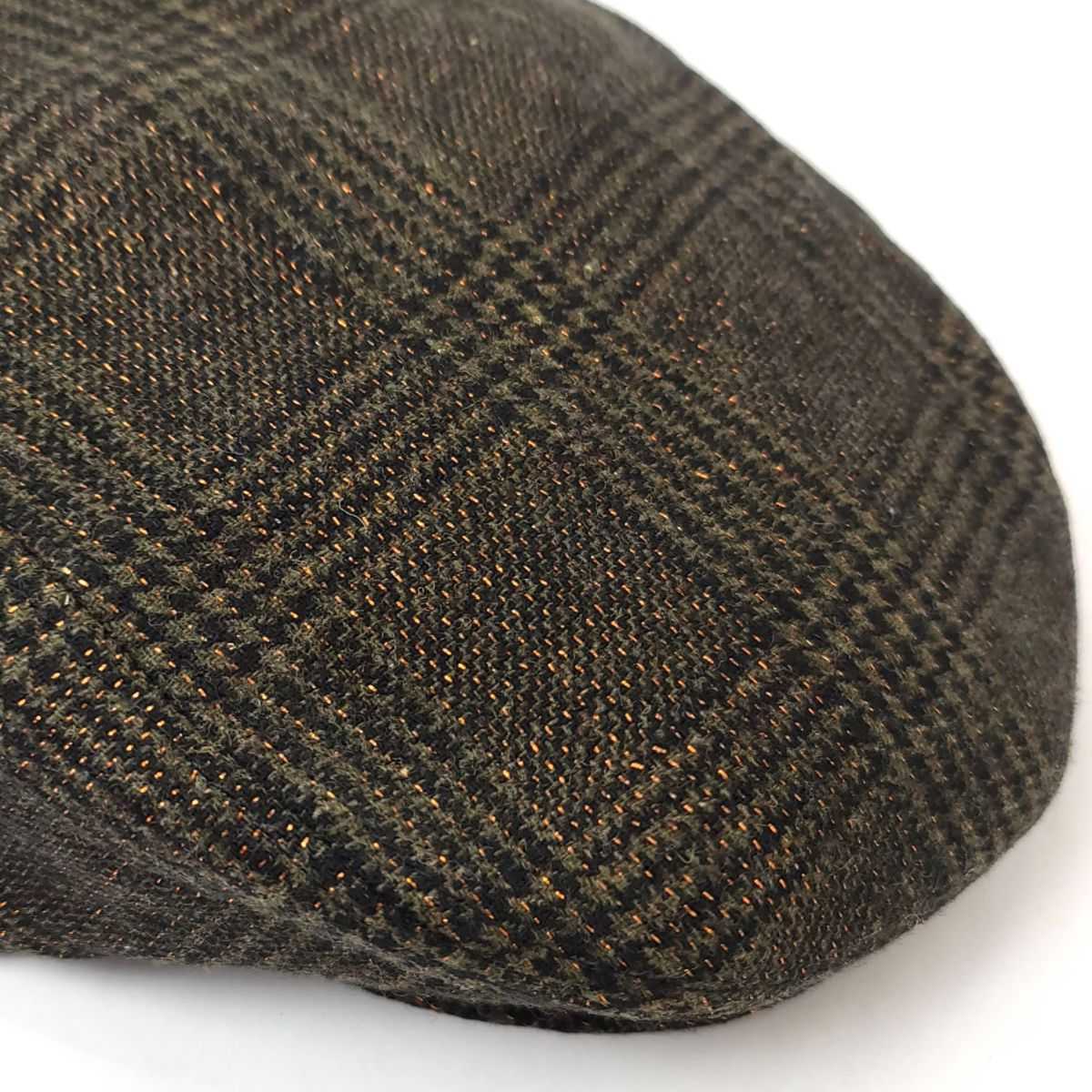 Fashion Ivy -JA7944, Plaid, Gold Glitter, Dark Brown, OSFA Fashion Hat