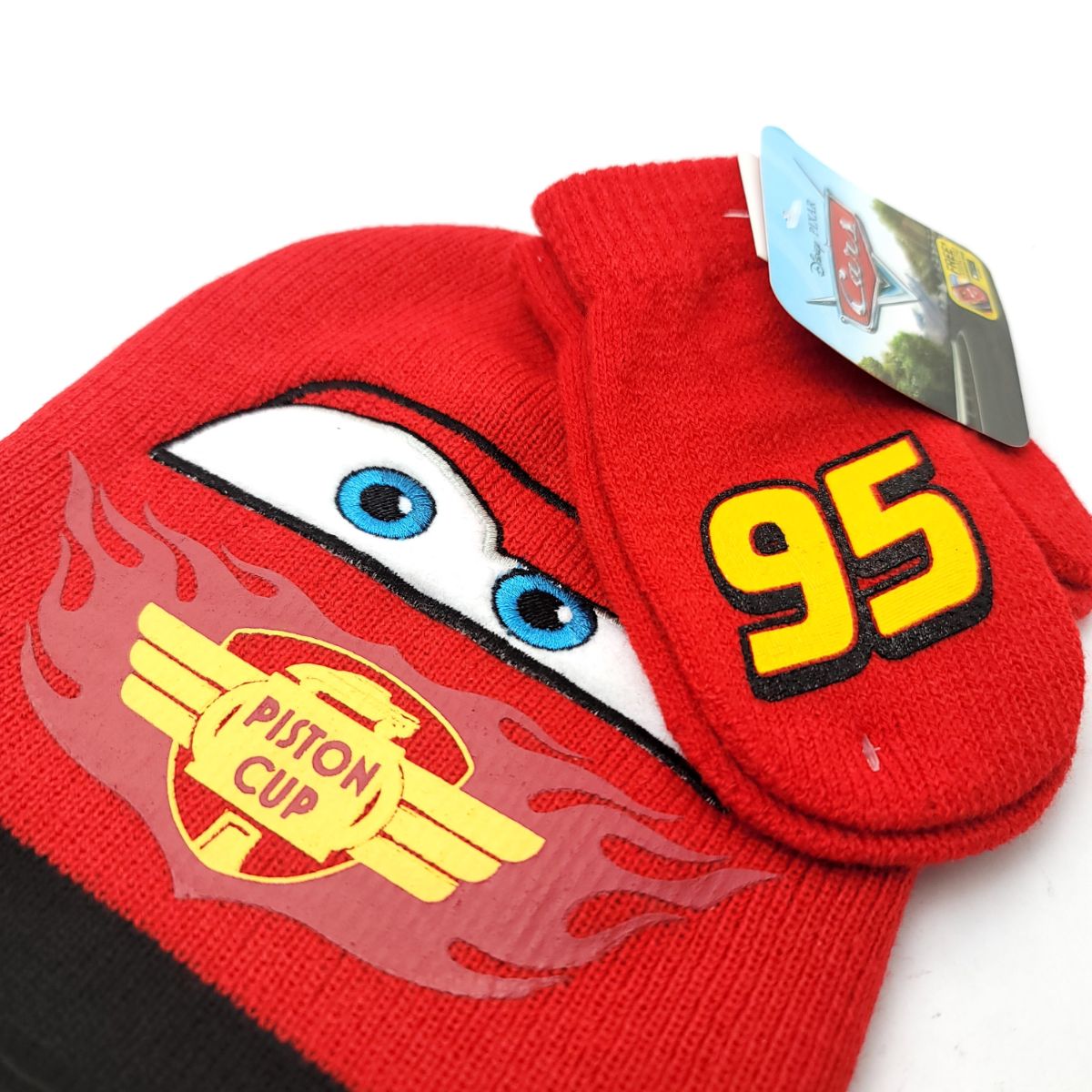 Toddler - Cars knit, 2pcs set, Winter hat & Mittens Youths