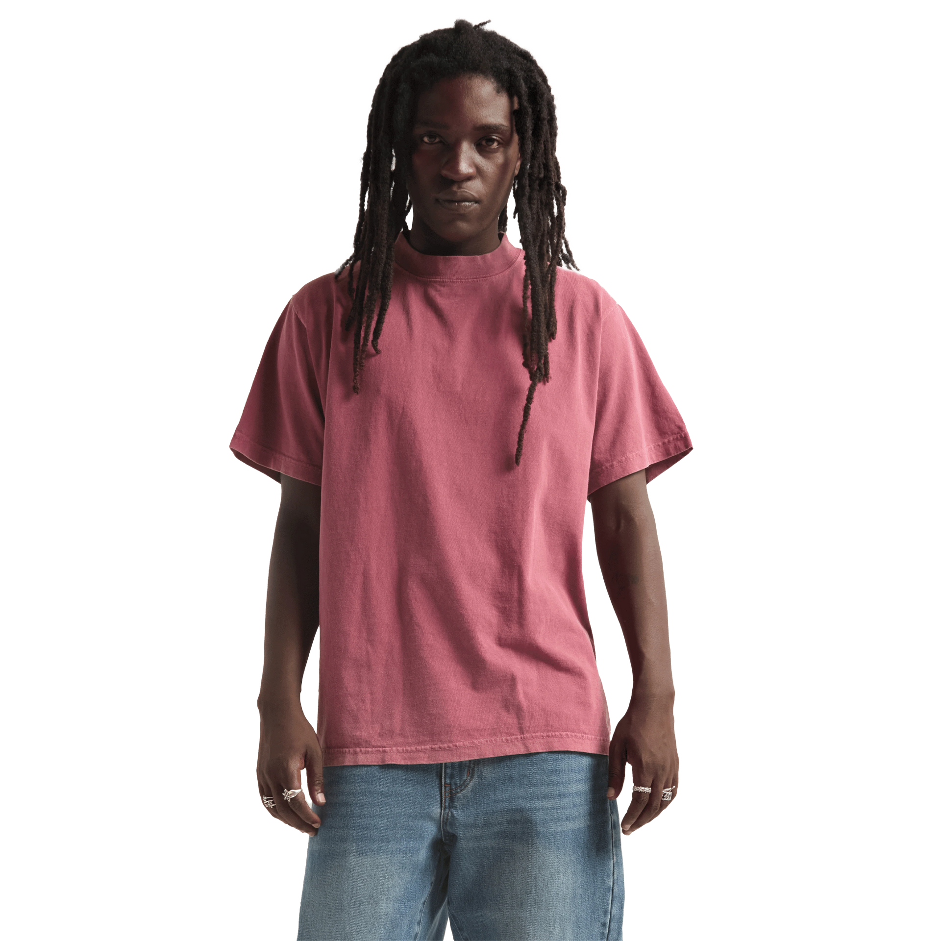 Max Heavyweight Garment Dye - 7.5 oz Clay Red COTTON GARMENT DYE GARMENT DYES Heavyweight MEN MEN TEE OVERSIZED Pigment Dye shaka Shaka Wear SHORTSLEEVES shsdparentproduct t-shirt TEE tshirts