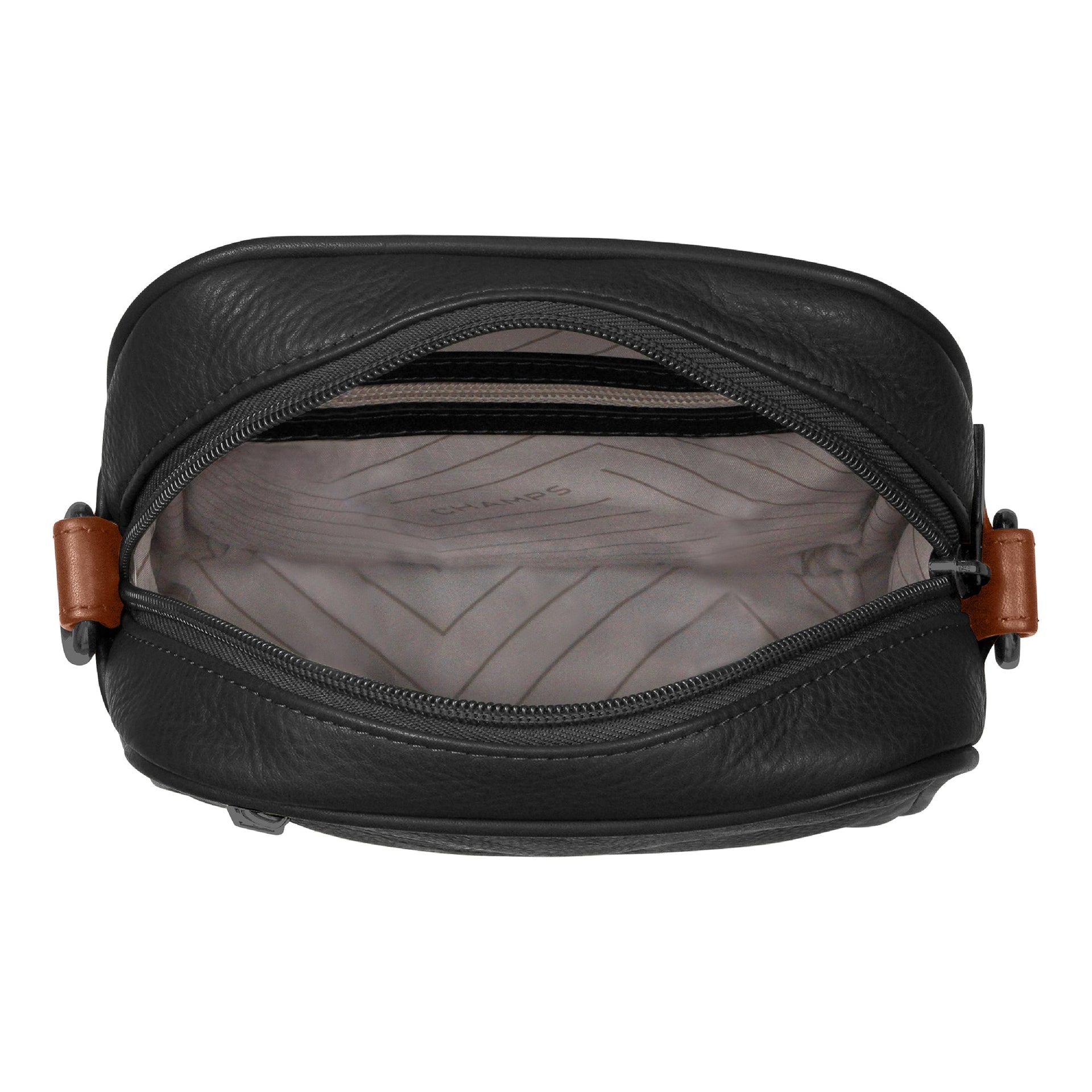 Onyx / Leather Vertical Cross-Body Bag Champs Luggage Shopify Collective