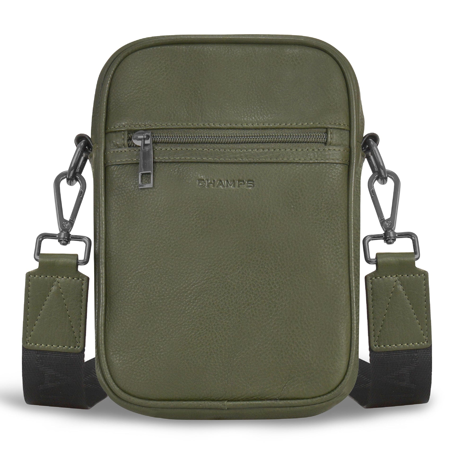 Onyx / Leather Vertical Cross-Body Bag Khaki Champs Luggage Shopify Collective