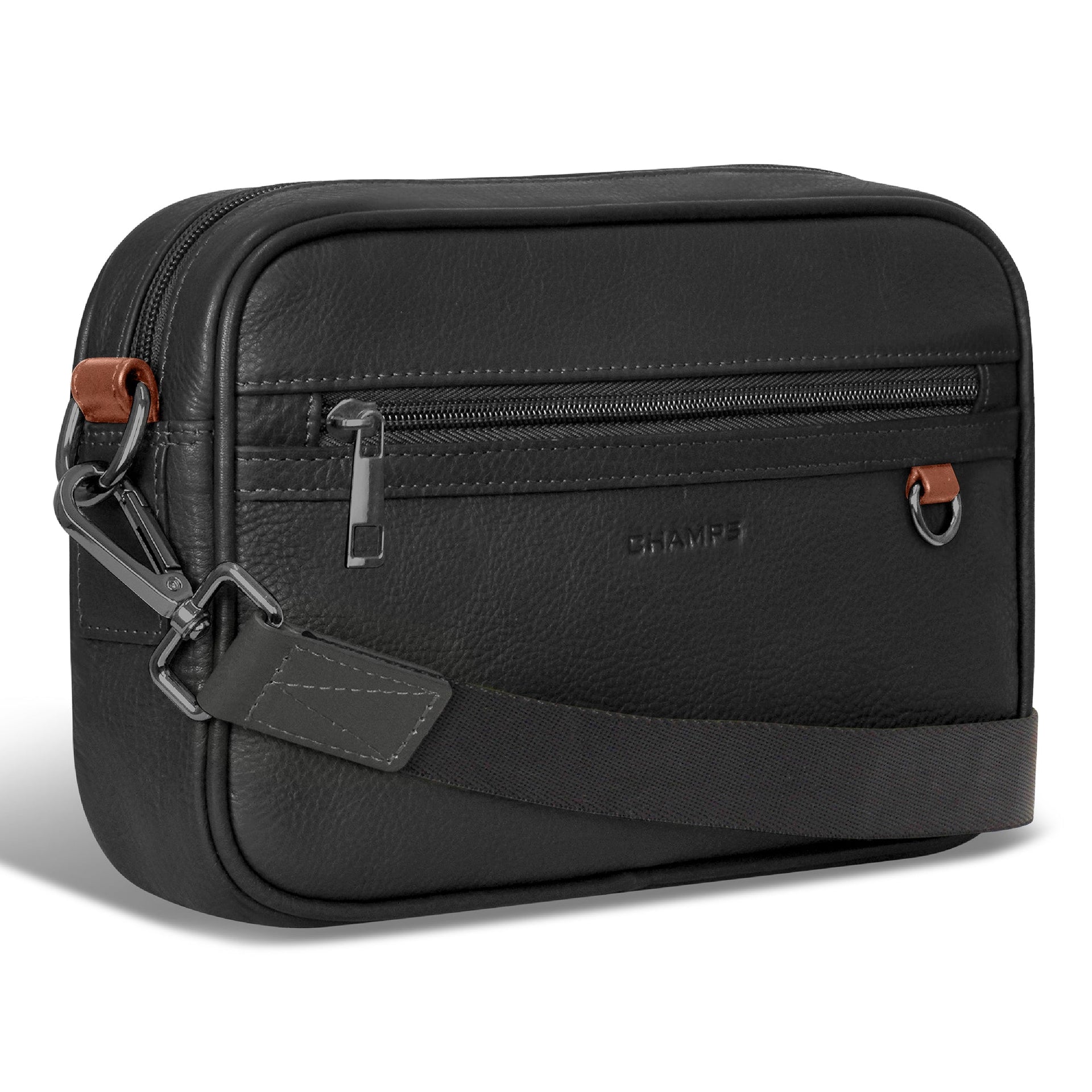 Onyx / Leather Camera Bag Champs Luggage Shopify Collective