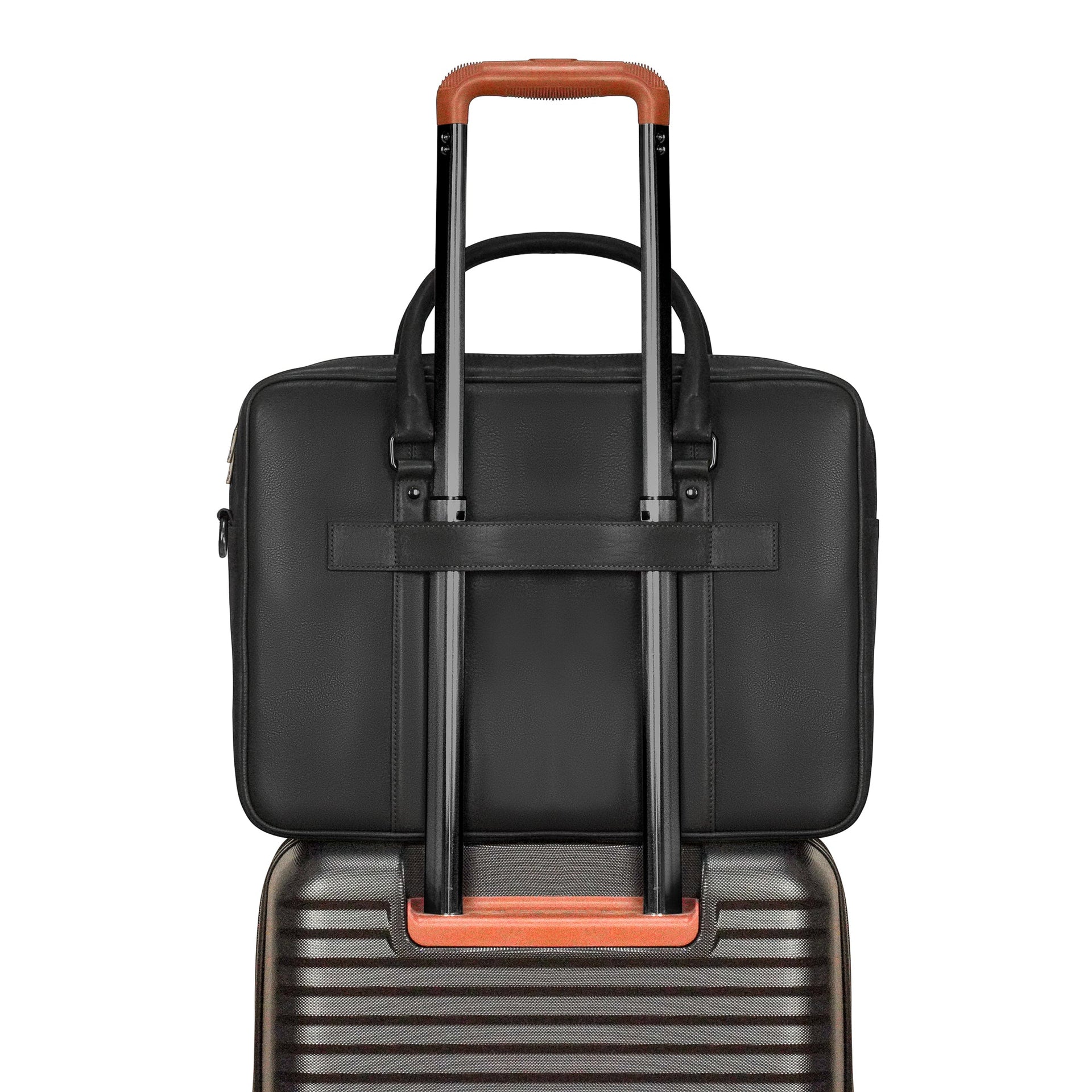 Onyx / Leather Briefcase Champs Luggage Shopify Collective