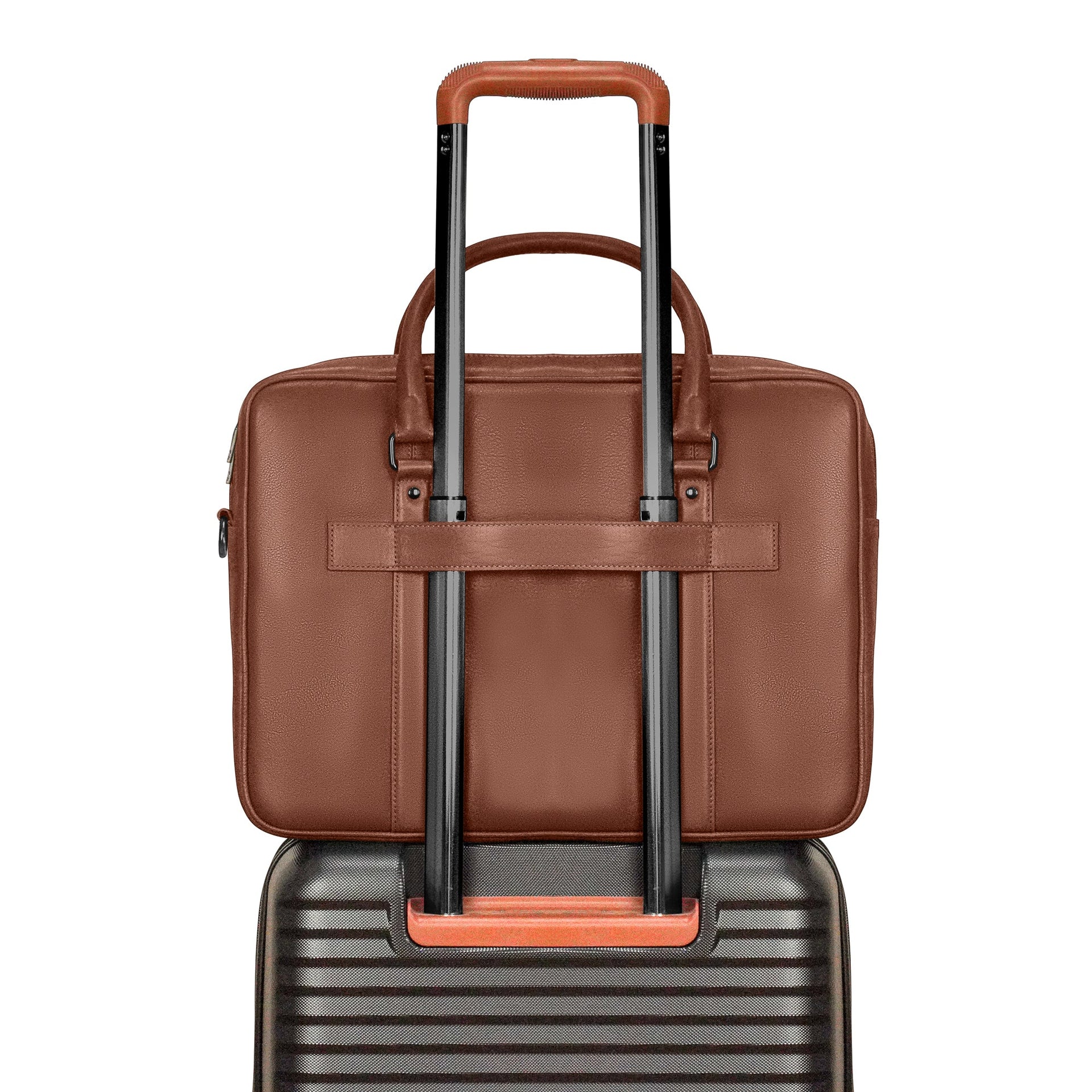 Onyx / Leather Briefcase Champs Luggage Shopify Collective