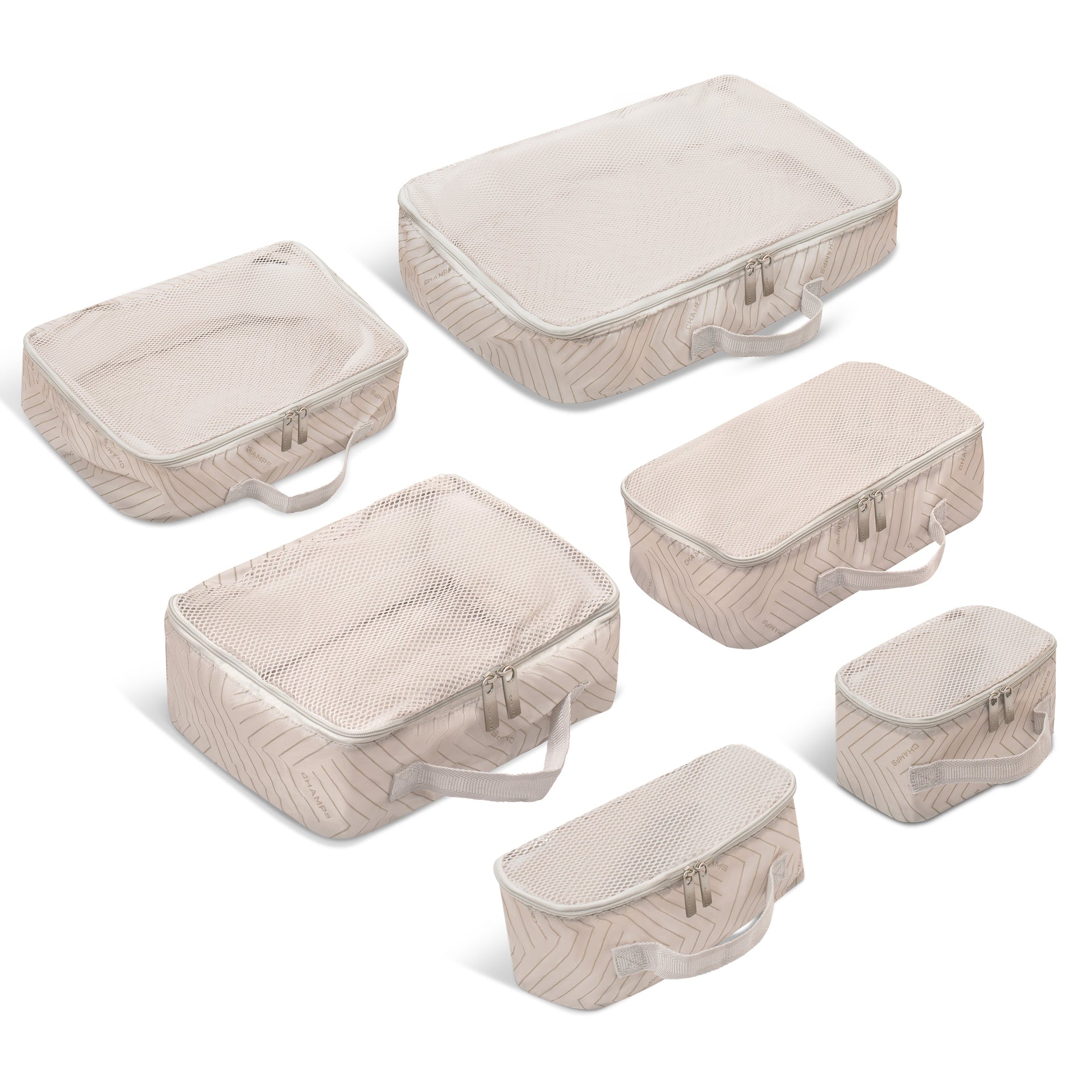 Vintage / Travel Packing Cubes / 6-Piece Set Champs Luggage Shopify Collective