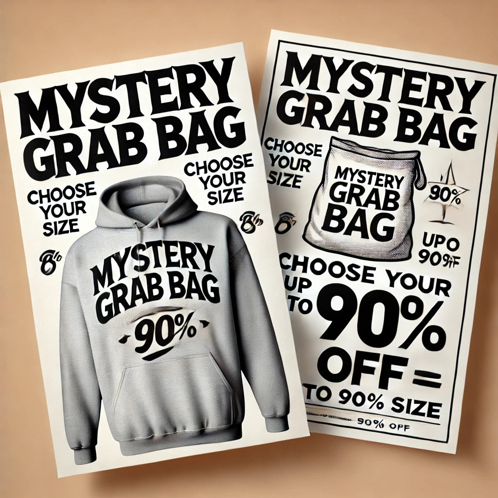 Mystery Grab Bag: Hoodies & Tees – Surprise Styles, Mega Savings! Sweater adult sizes cheap hoodies cheap tees clearance deal clearance sale discount apparel grab bag hoodie sale mystery box mystery fashion mystery hoodie mystery t-shirt overstock hoodies overstock tees sample sale surprise box surprise clothing surprise discount surprise fashion t-shirt sale youth sizes