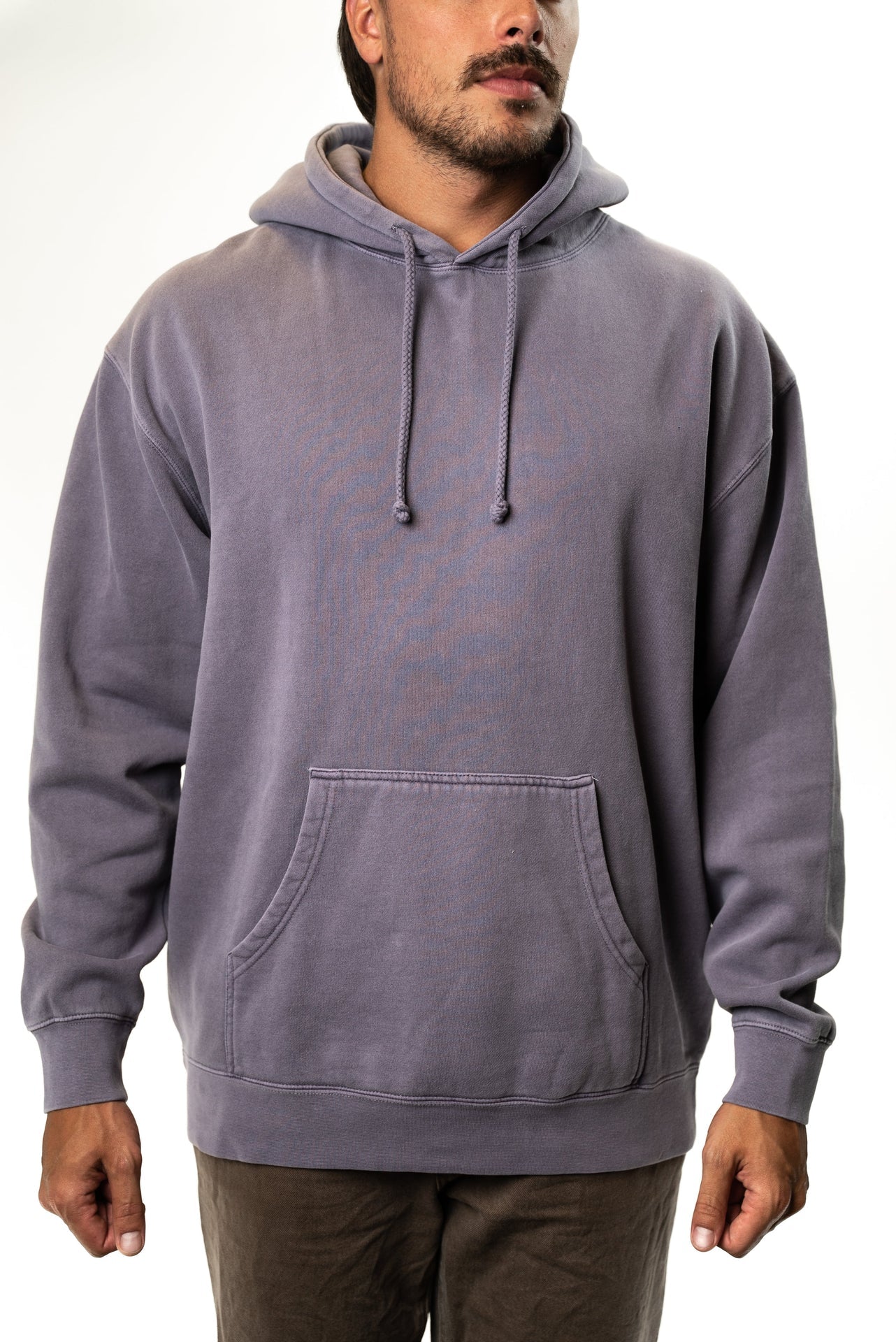 IND4000PD - Heavyweight Pigment Hooded Pullover Pigment Plum 4000 BASIC FLEECE COTTON / POLYESTER Heavyweight IND4000 IND4000PD INDEPENDENT MEN Pigment Dye PIGMENT DYES pullover PULLOVERS REGULAR tearaway