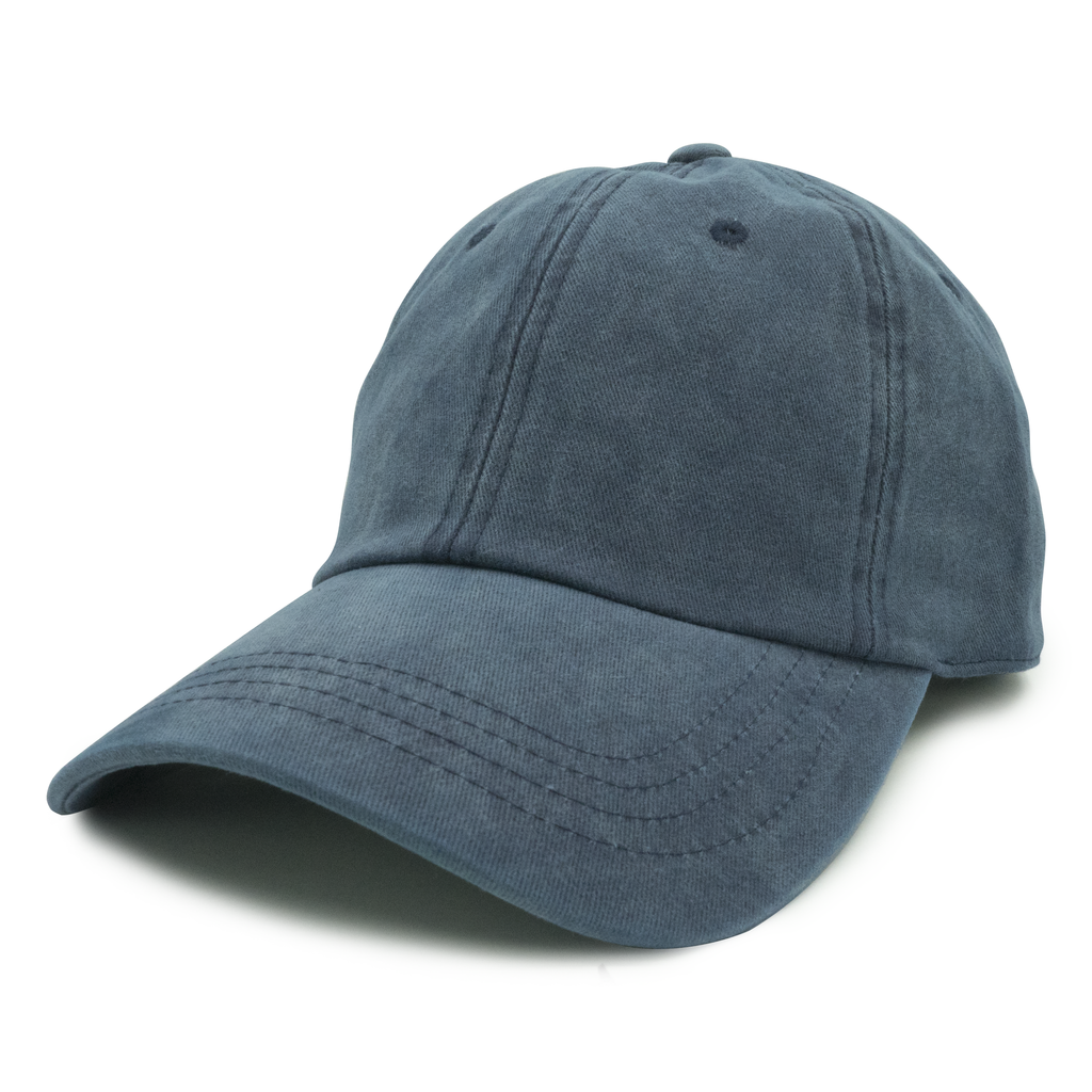 GN-1003 - Pigment Dye Cap Navy one size 1003 6 PANELS 6 PANELS - UNSTRUCTURED ADJUSTABLE BUCKLE BUCKLE STRAP casquette CLOSE OUT COTTON CURVE hat hats headwear low profile NISSI nissi caps PIGMENT Pigment Dye UNISEX UNSTRUCTURED
