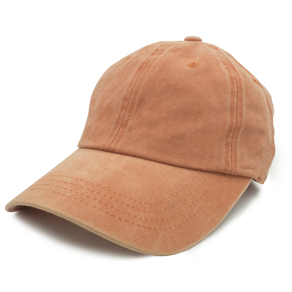 GN-1003 - Pigment Dye Cap Orange one size 1003 6 PANELS 6 PANELS - UNSTRUCTURED ADJUSTABLE BUCKLE BUCKLE STRAP casquette CLOSE OUT COTTON CURVE hat hats headwear low profile NISSI nissi caps PIGMENT Pigment Dye UNISEX UNSTRUCTURED