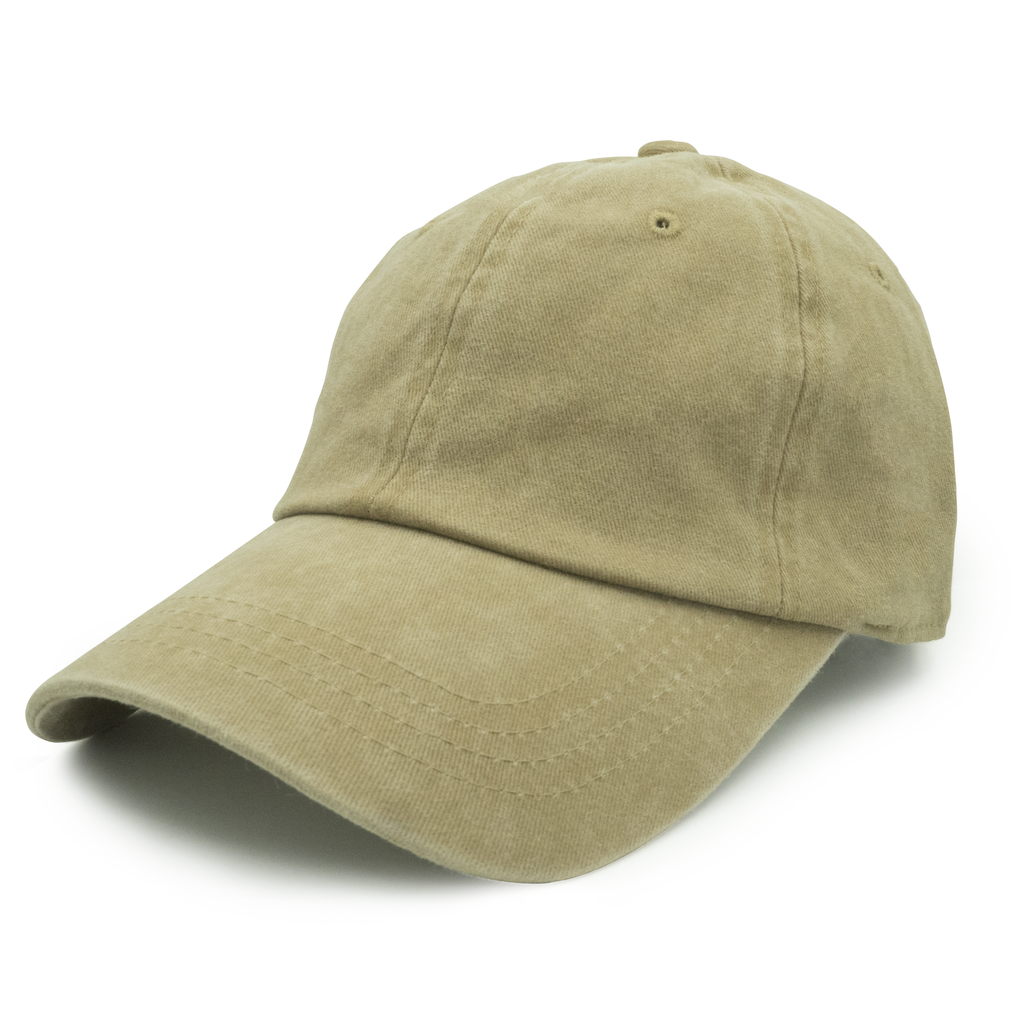 GN-1003 - Pigment Dye Cap Khaki one size 1003 6 PANELS 6 PANELS - UNSTRUCTURED ADJUSTABLE BUCKLE BUCKLE STRAP casquette CLOSE OUT COTTON CURVE hat hats headwear low profile NISSI nissi caps PIGMENT Pigment Dye UNISEX UNSTRUCTURED