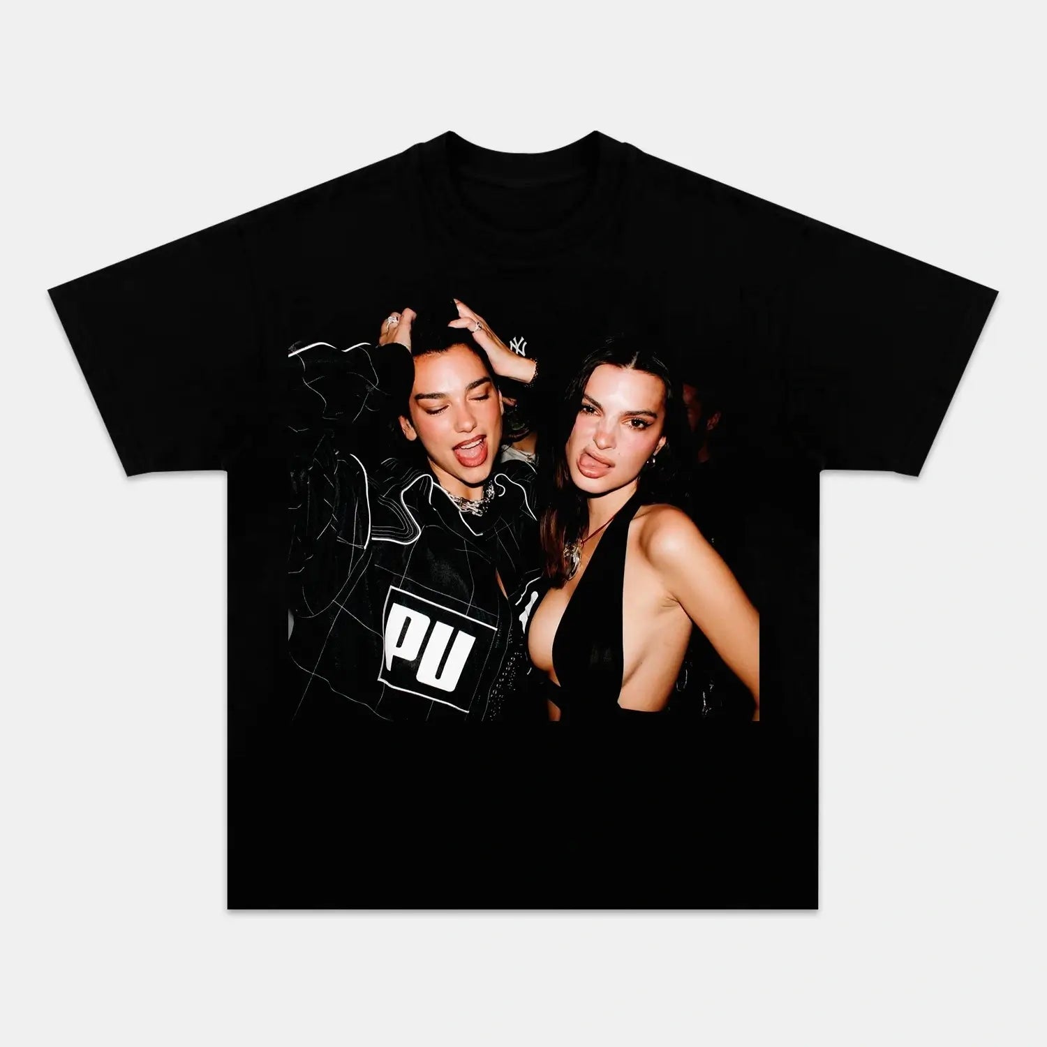 Dua Lipa x Emily Ratajkowski Tee BLACK TEE DuaLipa MUSIC POP
