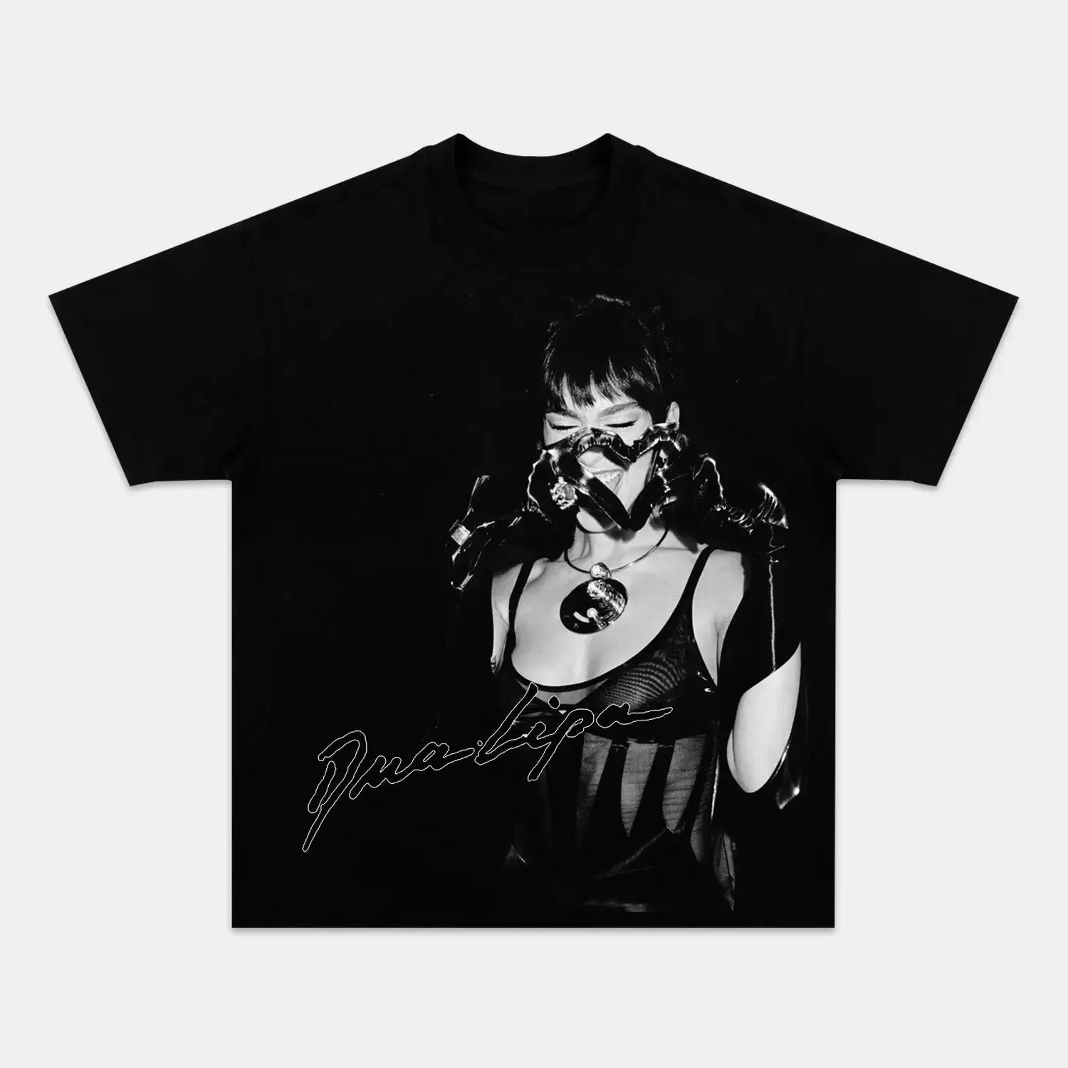 Dua Lipa: Music Icon Tee V7 BLACK TEE DuaLipa HIP HOP MUSIC