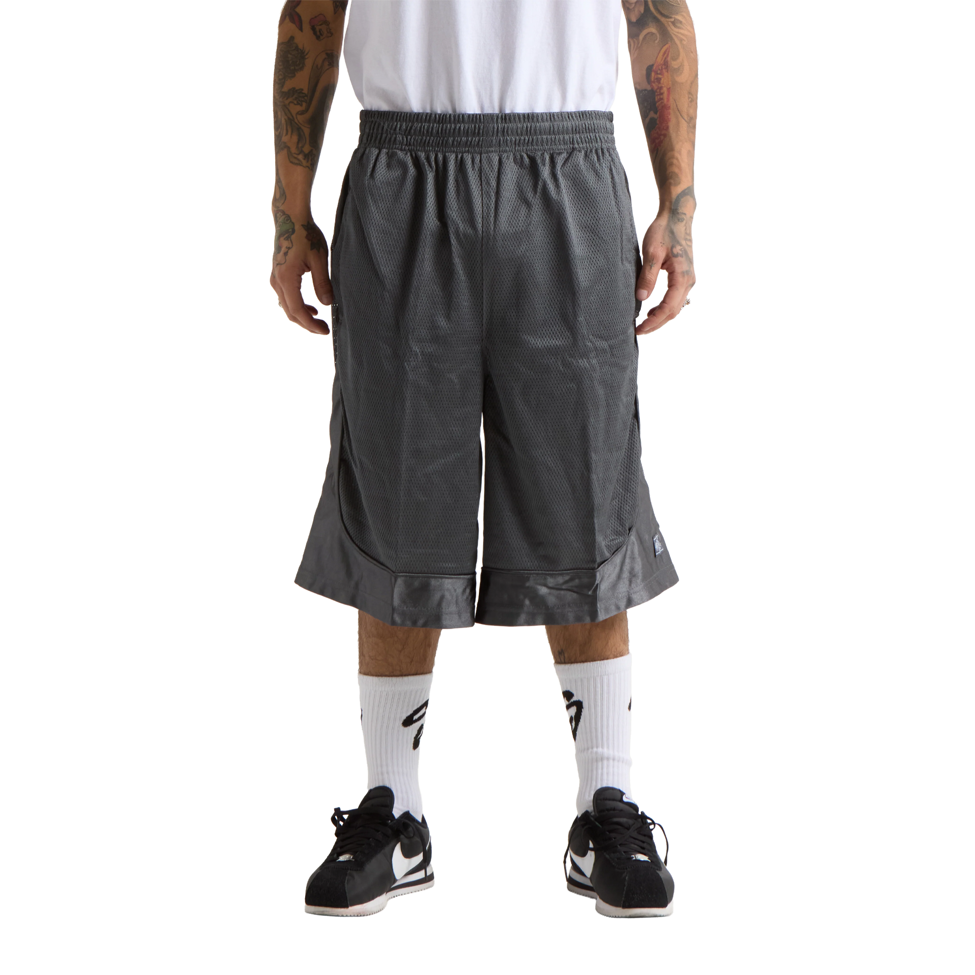 Basketball Mesh Shorts Dark Grey BAGGY LOOSE MEN MESH newarrivals OVERSIZED POLYESTER Shaka Wear
