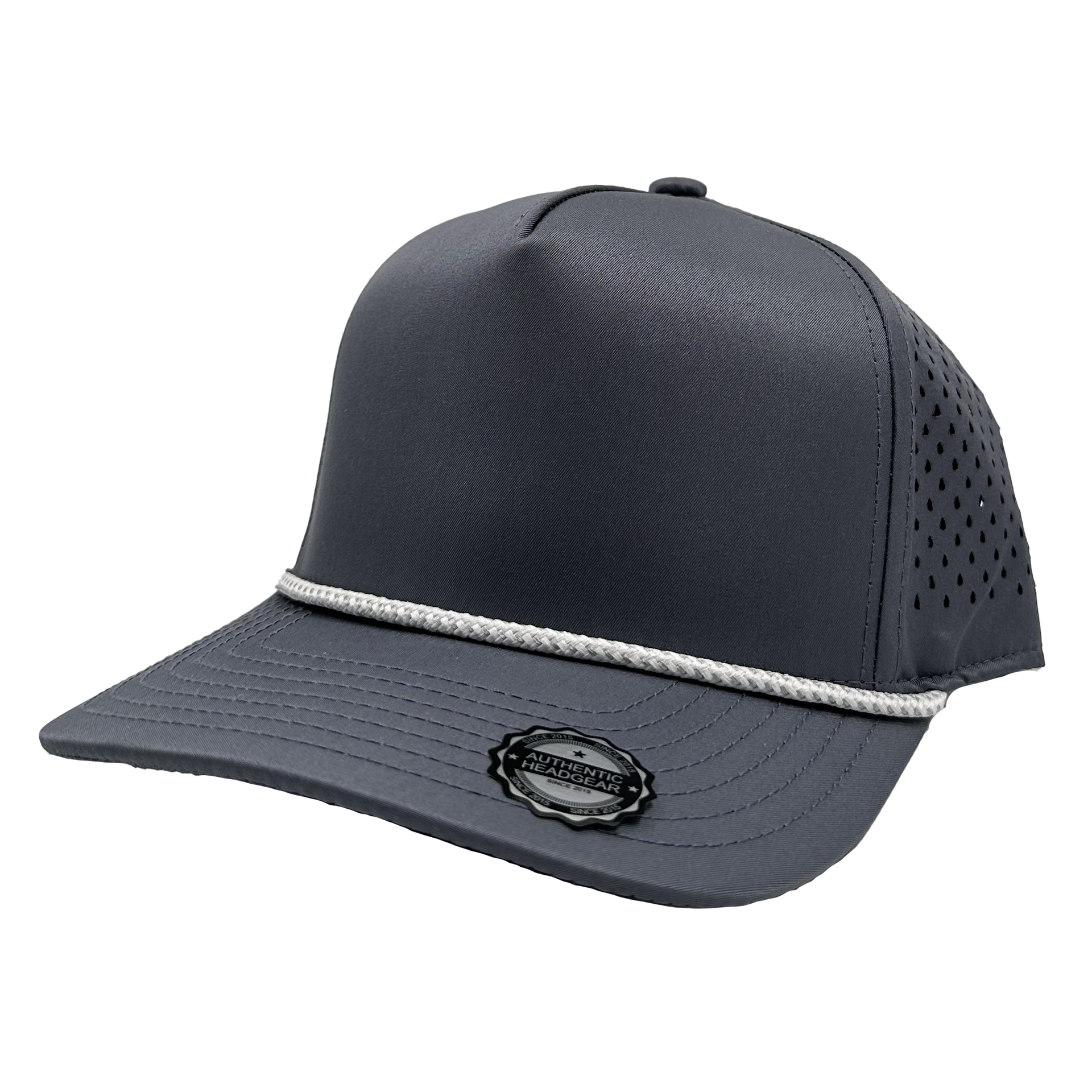GNV-DT724P - 5 Panels Droplets W/String Curved Bill Dark Grey One Size 5 PANELS CURVE hats HIGH PROFILE MESH nissi caps POLYESTER ROPE SNAPBACK STRING STRING HAT STRUCTURED UNISEX