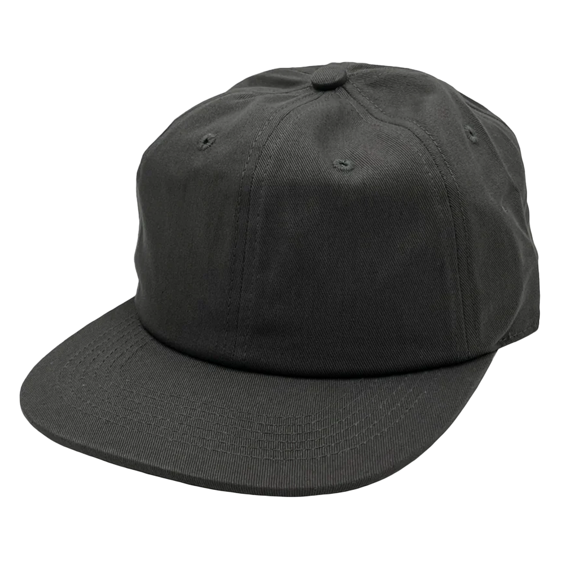 GNV-1004SBP - 6P Washed Cotton Dark Grey One Size 6 PANELS COTTON FLAT low profile nissi caps SNAPBACK UNSTRUCTURED