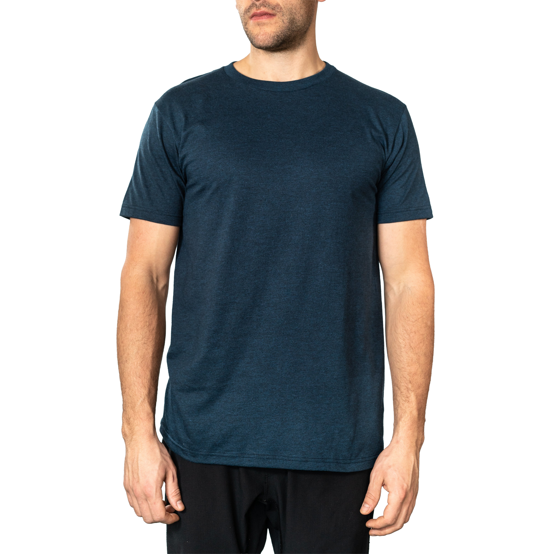 47146 - Men's London Tee Denim Black Heather COTTON / POLYESTER FITTED Lightweight MEN OPTIMA REGULAR shsdparentproduct tearaway