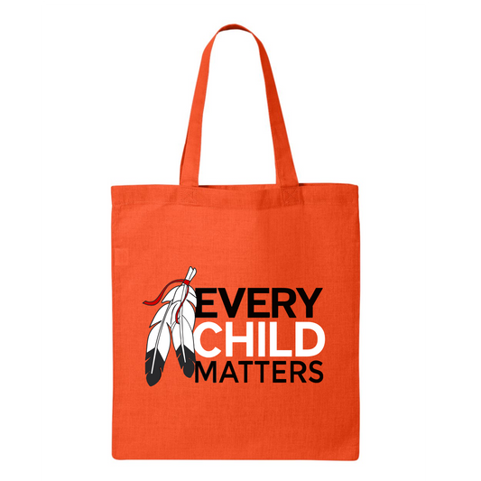 "Every Child Matters" Cotton Tote Bag – Feather Design