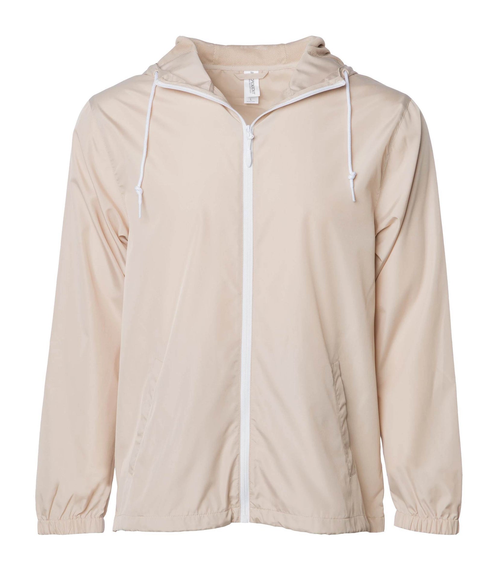EXP54LWZ - Lightweight Windbreaker Jacket Classic Khaki White exp54 EXP54LWZ EXPEDITION INDEPENDENT jacket Lightweight OUTERWEAR PERFORMANCE POLYESTER shsdchildproduct tearaway UNISEX windbreaker
