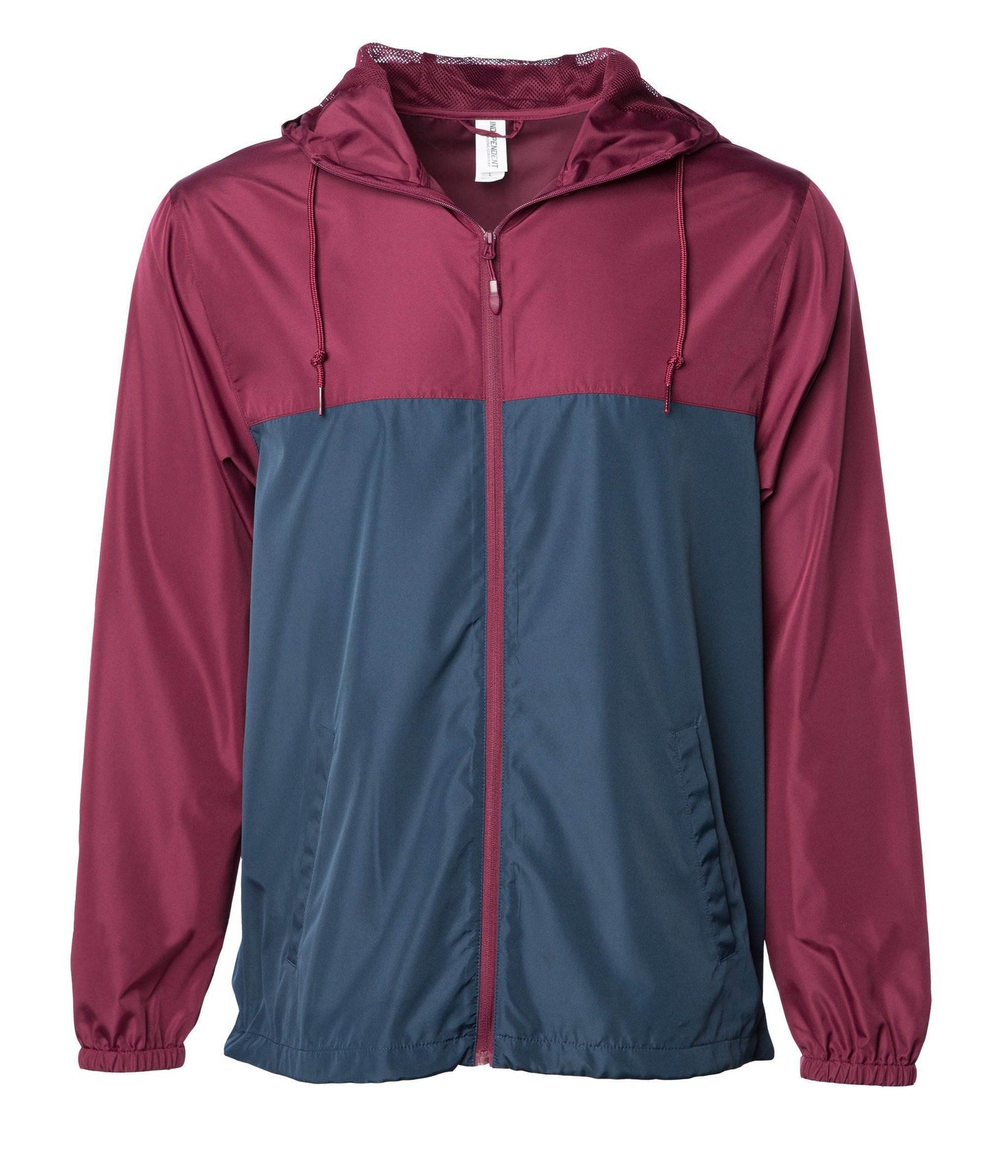 EXP54LWZ - Lightweight Windbreaker Jacket Maroon Classic Navy exp54 EXP54LWZ EXPEDITION INDEPENDENT jacket Lightweight OUTERWEAR PERFORMANCE POLYESTER shsdchildproduct tearaway UNISEX windbreaker