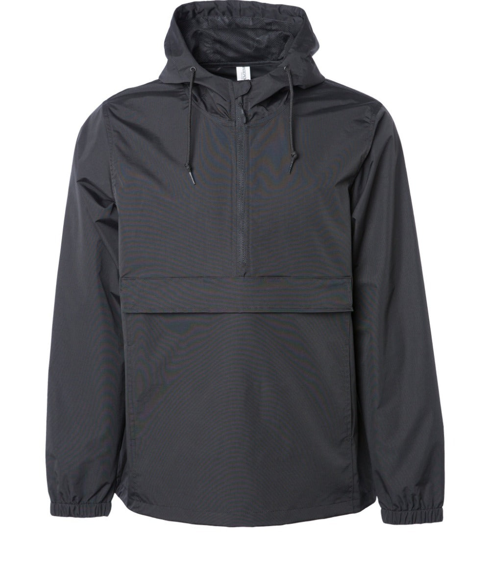 INDEPENDENT EXP94NAW, Water Resistant Windbreaker Anorak Jacket, Black