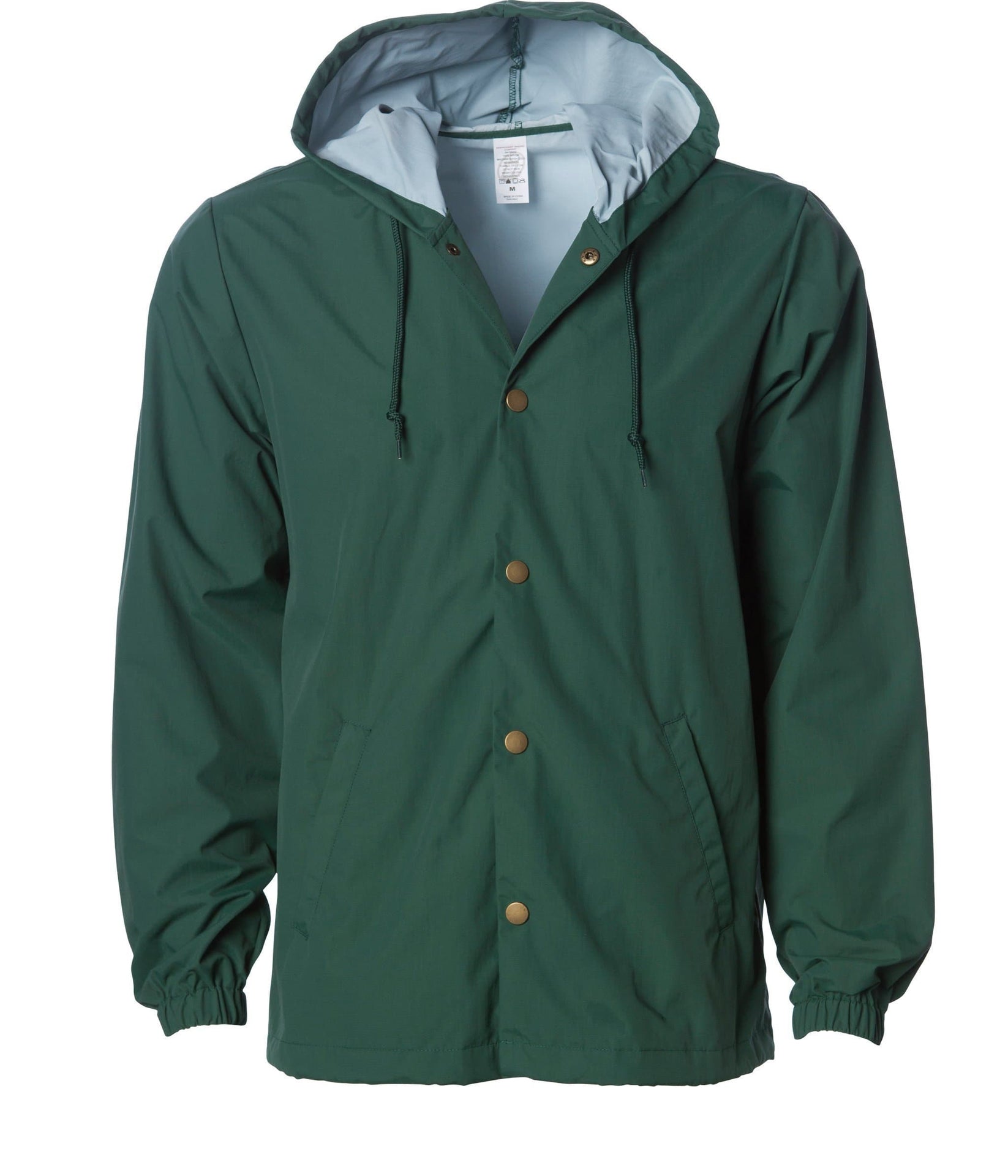 EXP95NB - Water Resistant Hooded Windbreaker Coaches Jacket Forest Green Coache Jacket COATS & JACKETS EXP EXP95 EXP95NB EXPEDITION INDEPENDENT jacket MEN mens NYLON OUTERWEAR PERFORMANCE REGULAR tearaway WATER RESISTANT windbreaker