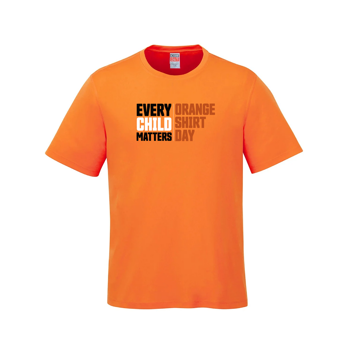 Commemorative Orange Shirt Day T-Shirt - 'EVERY CHILD MATTERS' with 'ORANGE SHIRT DAY' Text