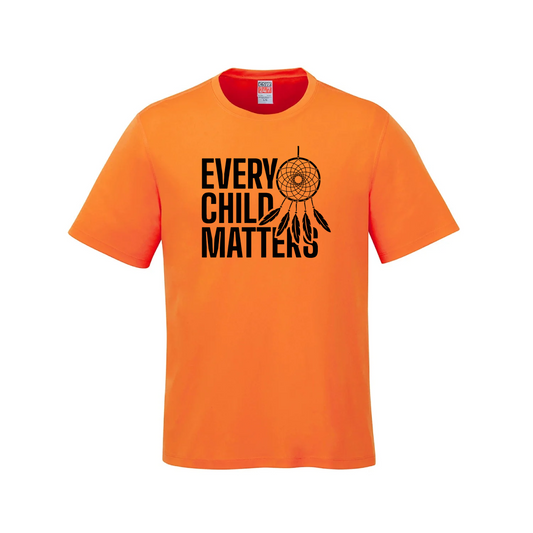 Every Child Matters Orange Shirt Day T-Shirt (Dreamcatcher Design) Black Print