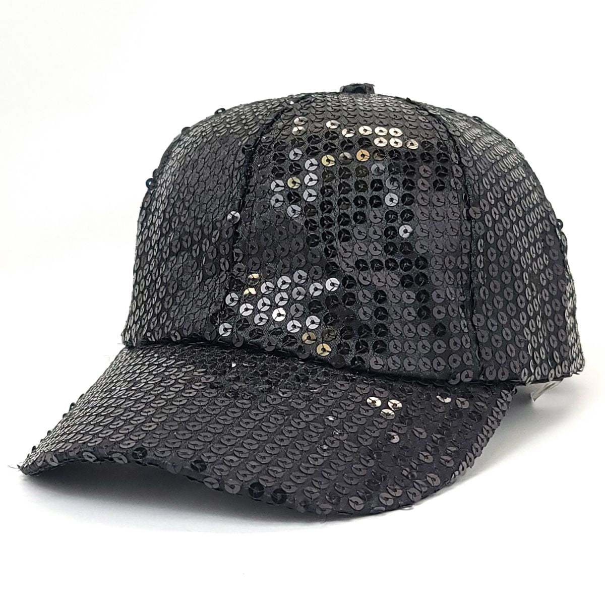 Fashion Cap - Sequin Spangles, Multi-Coloured Black OSFA