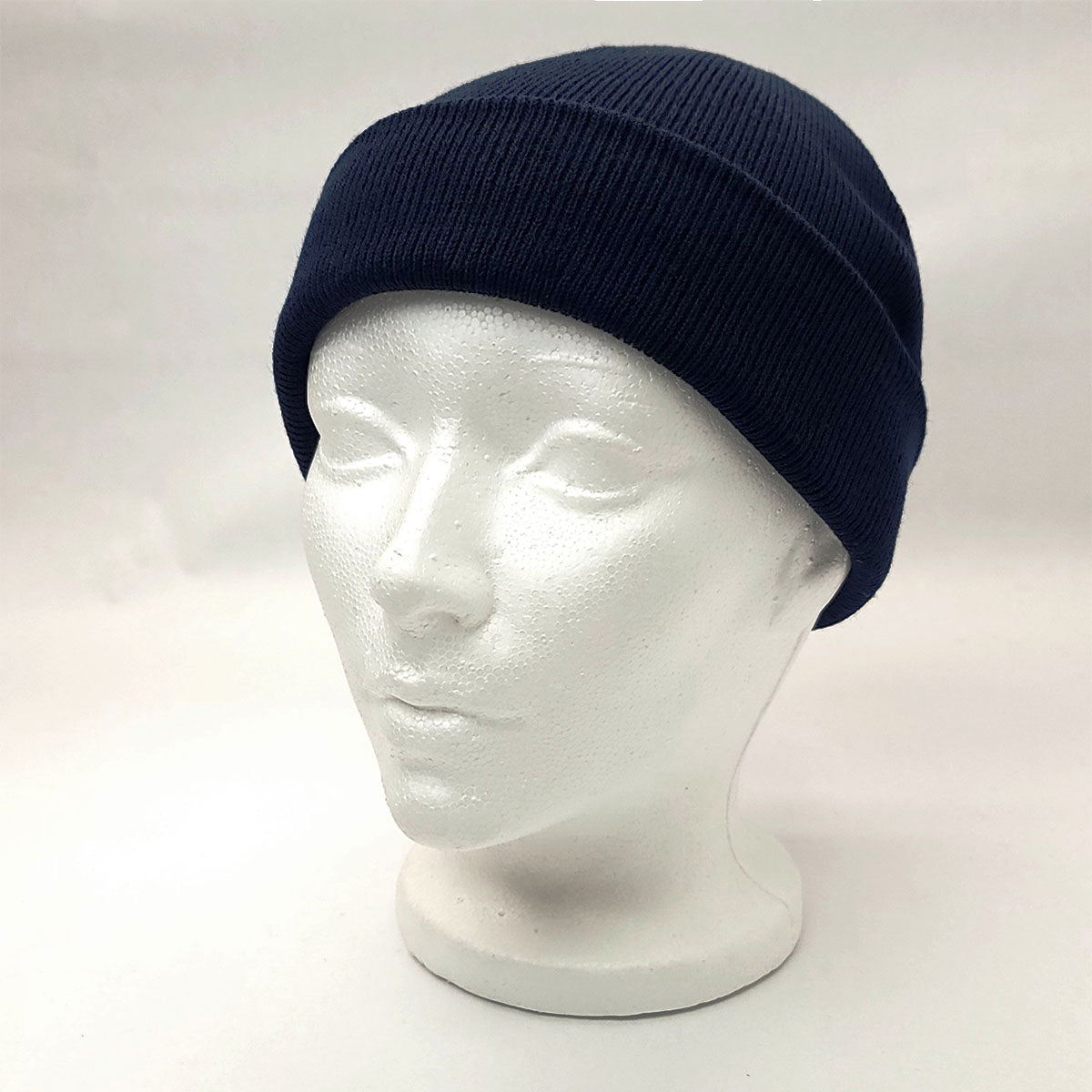 Fisherman Beanie - with Cuff, Muli Colours Navy OSFA