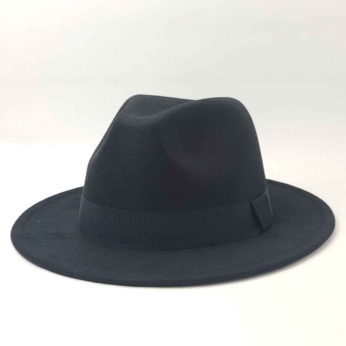 Fedora-FD9005, Wide Brim, Multi-Coloured, OS Black Fashion Hat