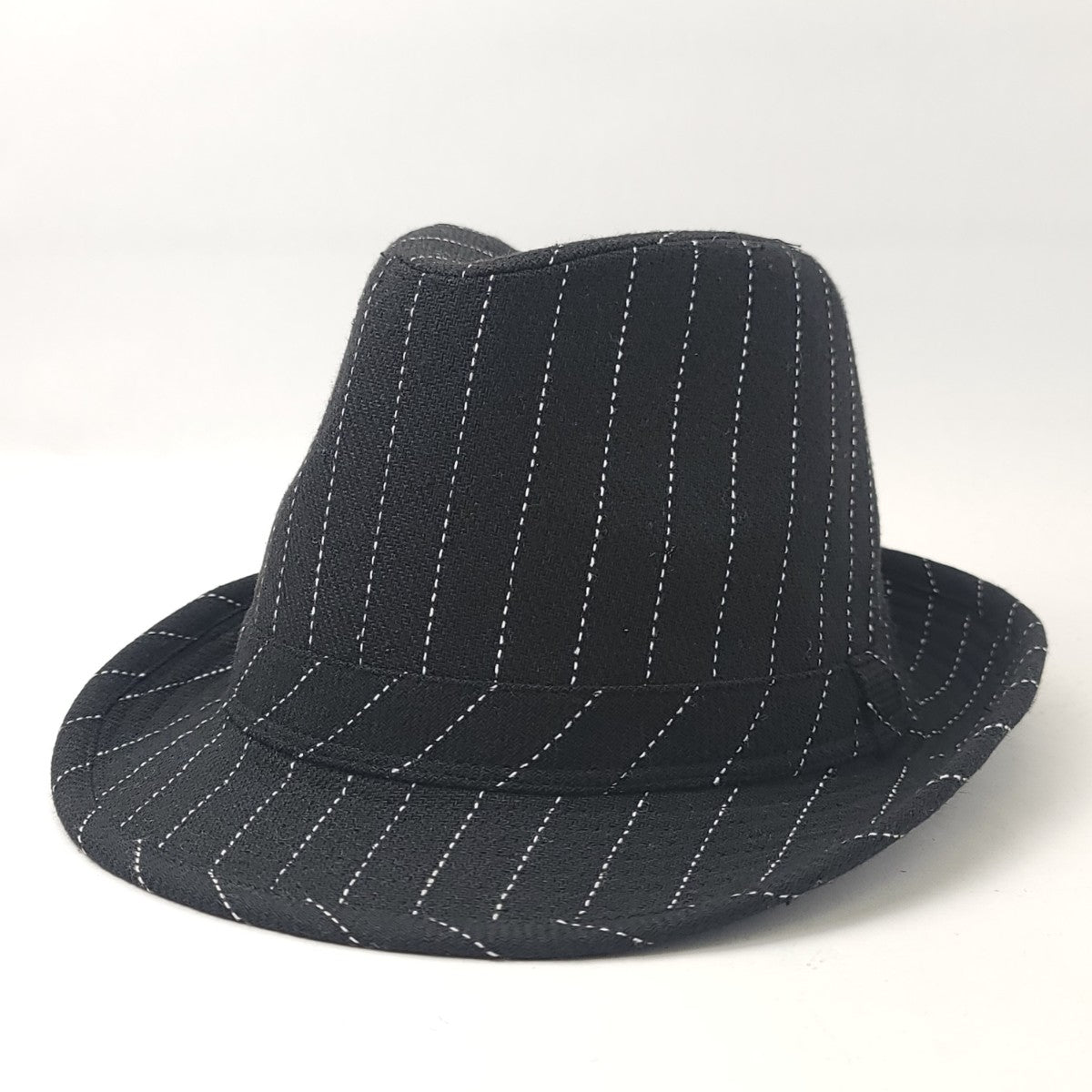 Fedora Hat - White Stripe, Black, M/L & L/XL L Fashion Hat