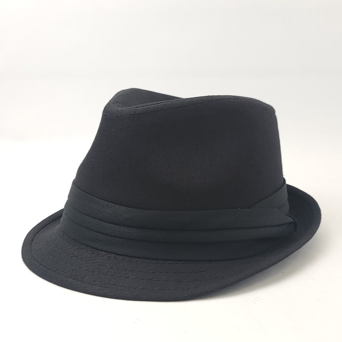 Fedora Hat - Wrinkled Band, Multi-Coloured, S/M & L/XL Black Fashion Hat