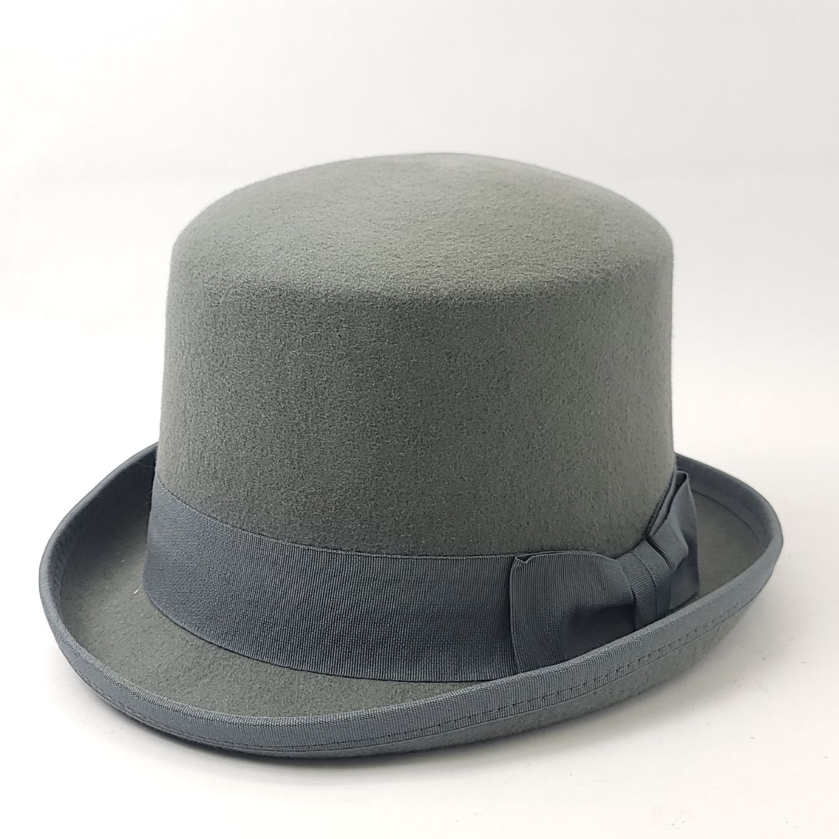 Top Hat - 100% Wool Felt, Grey, S/M to M/L M Fashion Hat