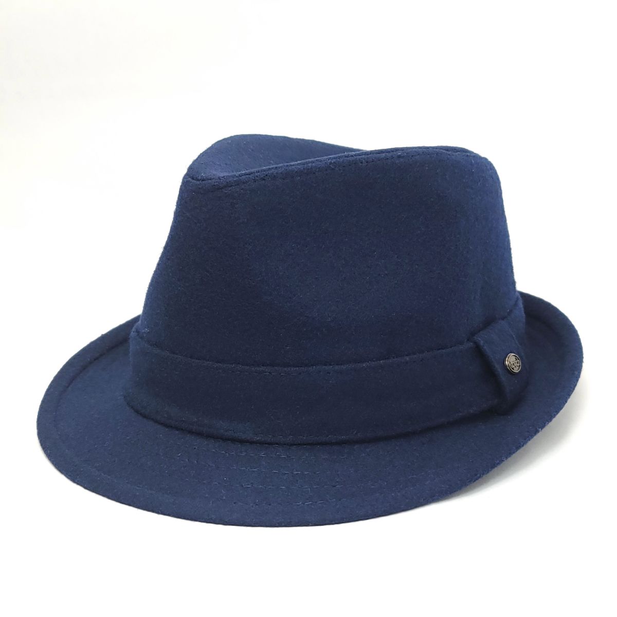 Fedora Hat - F5032, 100% Wool Solid Colour, Multi-Coloured, 2-sizes Navy Fashion Hat