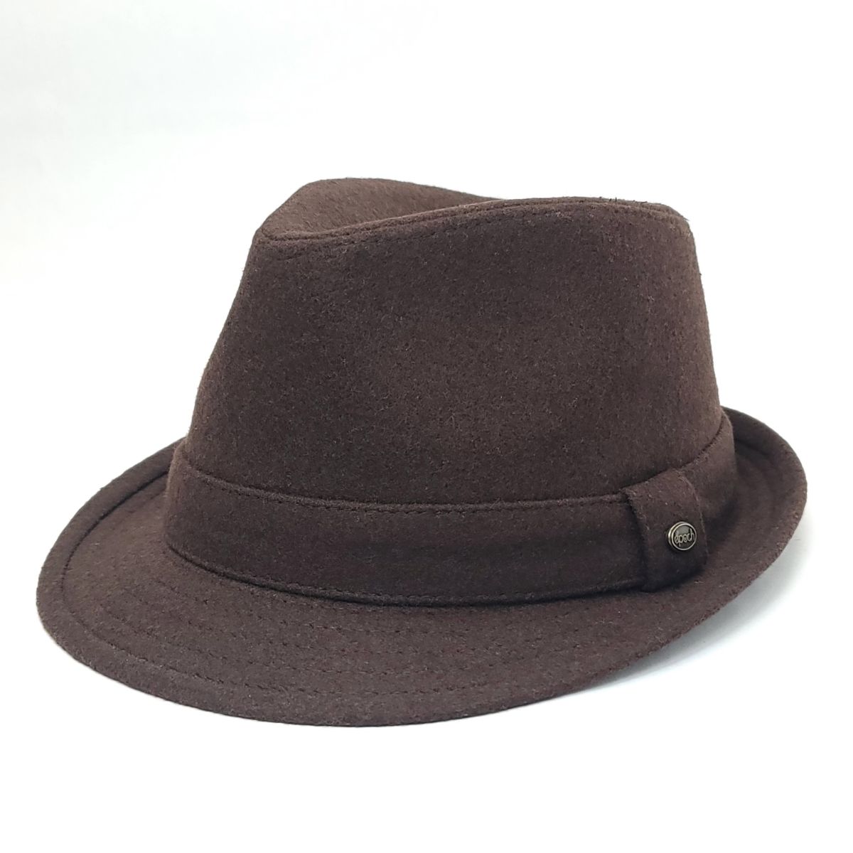 Fedora Hat - F5032, 100% Wool Solid Colour, Multi-Coloured, 2-sizes Brown Fashion Hat