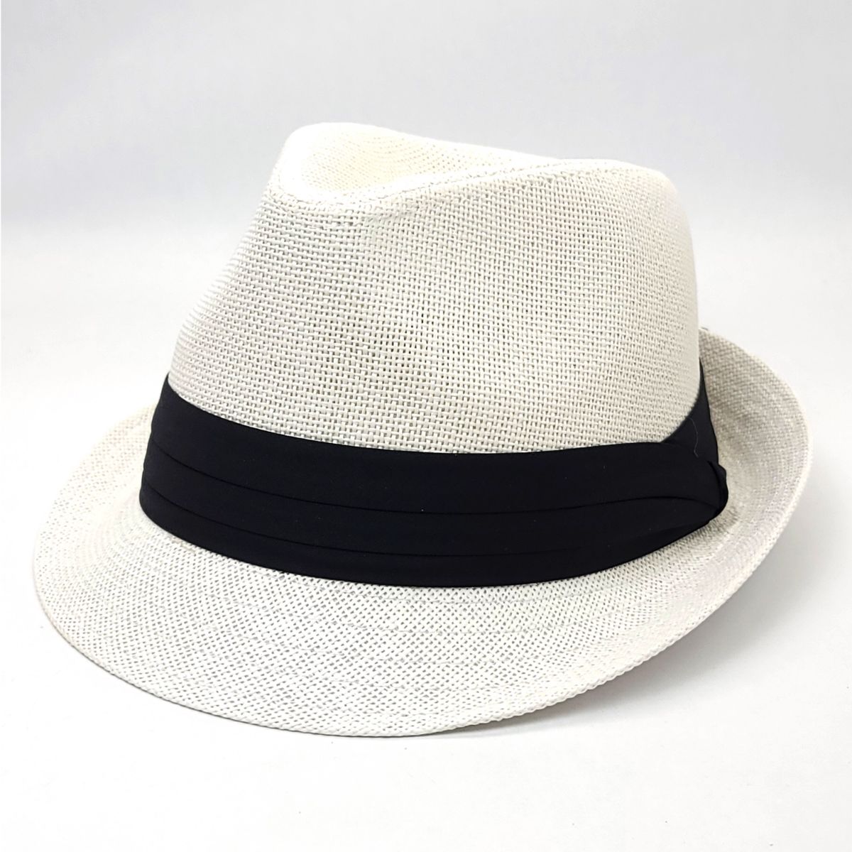 Fedora - FD607A, Fine Straw, Multi Colour, OSFA White OSFA Fashion Hat Summer