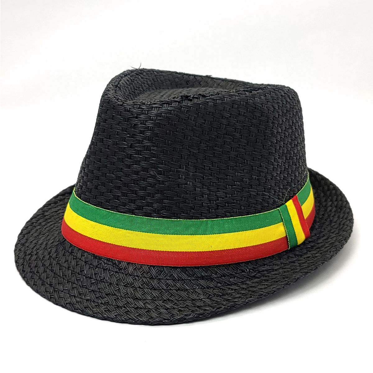 Fedora Hat - FD115R, 100% Straw, Black, 2-Sizes Fashion Hat Summer