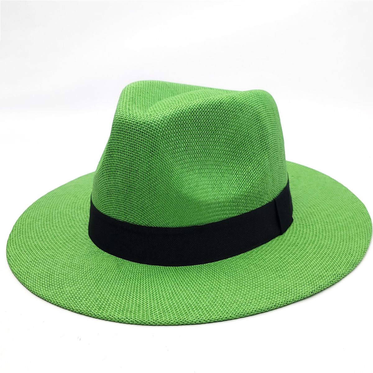 Panama Hat - F2025, 100% Straw, Multi-Coloured, OSFA, Adjustable Lime Green OSFA Fashion Hat New