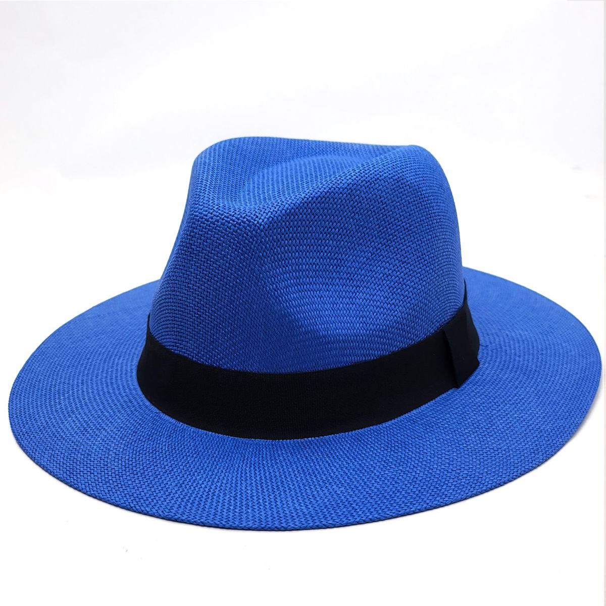 Panama Hat - F2025, 100% Straw, Multi-Coloured, OSFA, Adjustable Navy OSFA Fashion Hat New