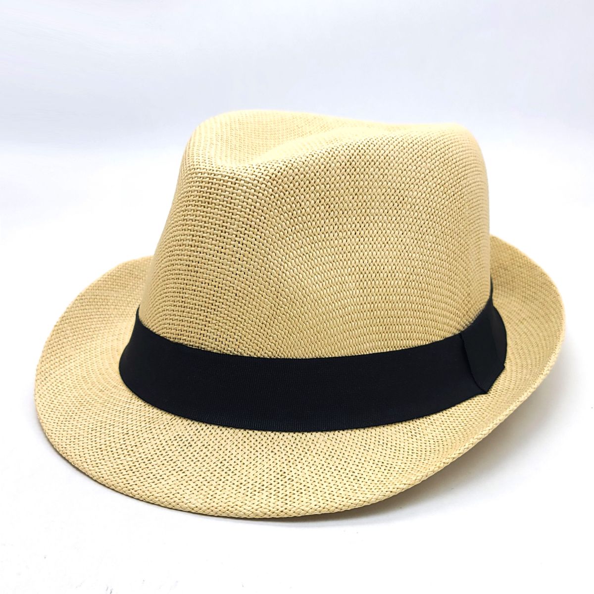 Fedora Hat - F2781, 100% Straw, Multi-Coloured, OSFA, Adjustable Natural OSFA Fashion Hat New