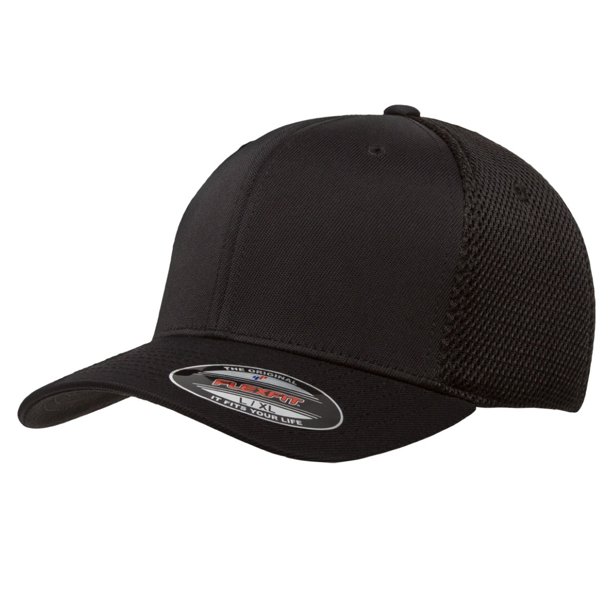 FLEXFIT® Airmesh Cap - 6533, Multi-Coloured, S/M & L/XL Black Plain Cap