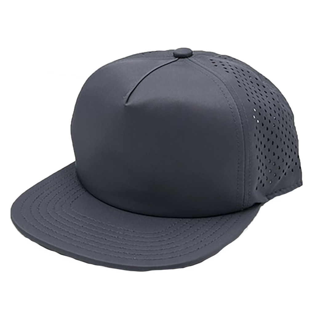GNV-DT724FVN - 5 Panels Droplets Mesh Flat Bill Dark Grey One Size 5 PANELS 5 PANELS - UNSTRUCTURED FLAT hats HIGH PROFILE MESH nissi caps POLYESTER SNAPBACK UNISEX UNSTRUCTURED