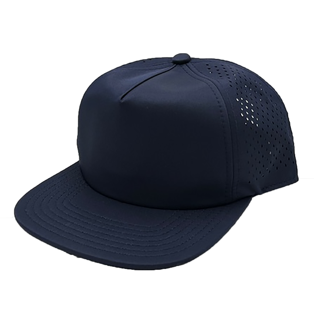 GNV-DT724FVN - 5 Panels Droplets Mesh Flat Bill Navy One Size 5 PANELS 5 PANELS - UNSTRUCTURED FLAT hats HIGH PROFILE MESH nissi caps POLYESTER SNAPBACK UNISEX UNSTRUCTURED