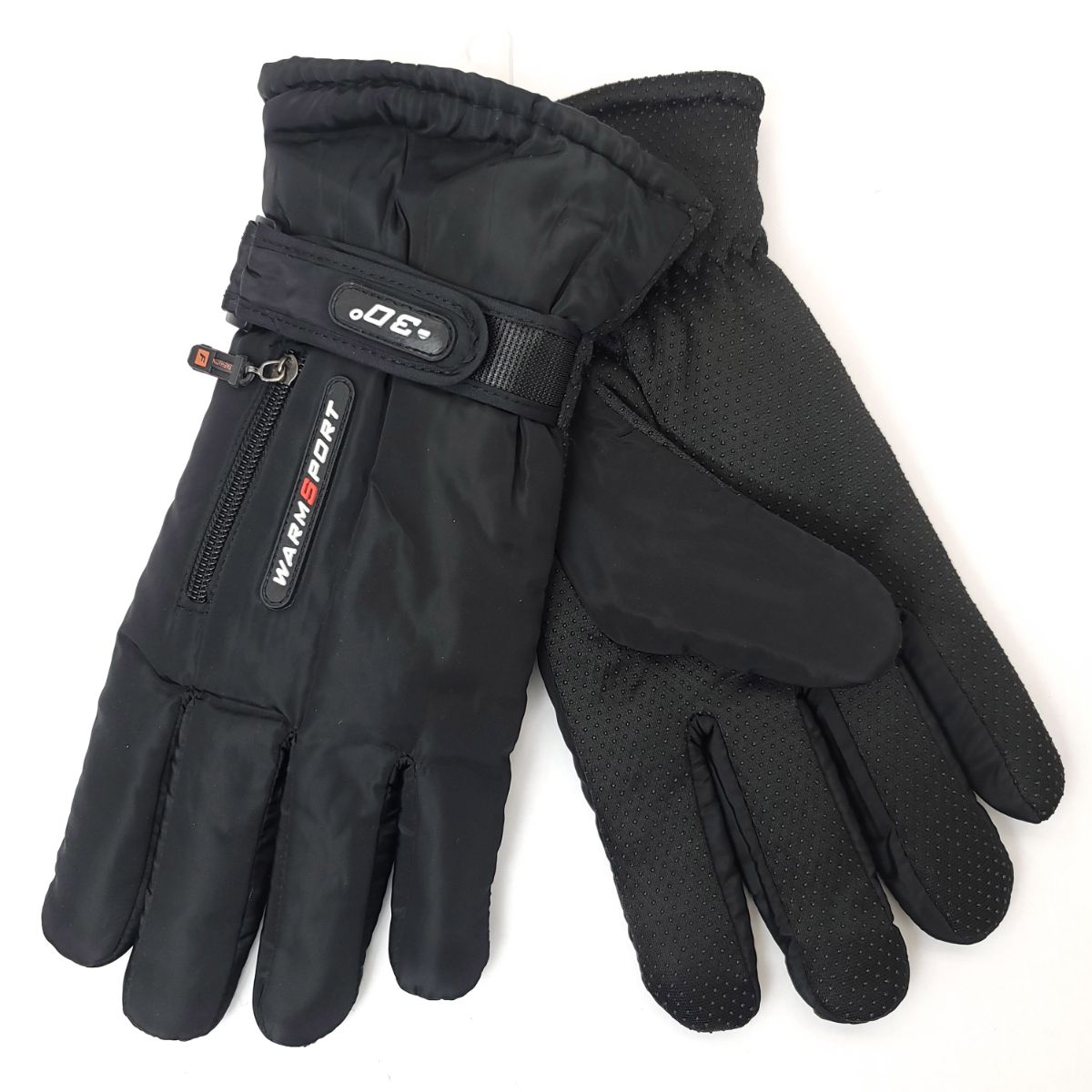 Ski Gloves for Men, 22105, Black Dozen Special winter accessories