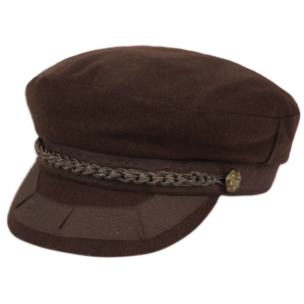 Greek Fisherman Hat - CD1970, 100% Wool, 2 sizes Brown Fashion Hat