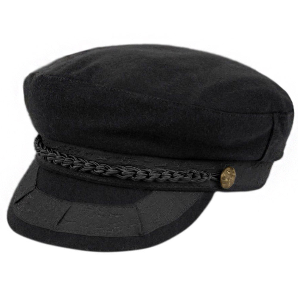 Greek Fisherman Hat - CD1970, 100% Wool, 2 sizes Black Fashion Hat