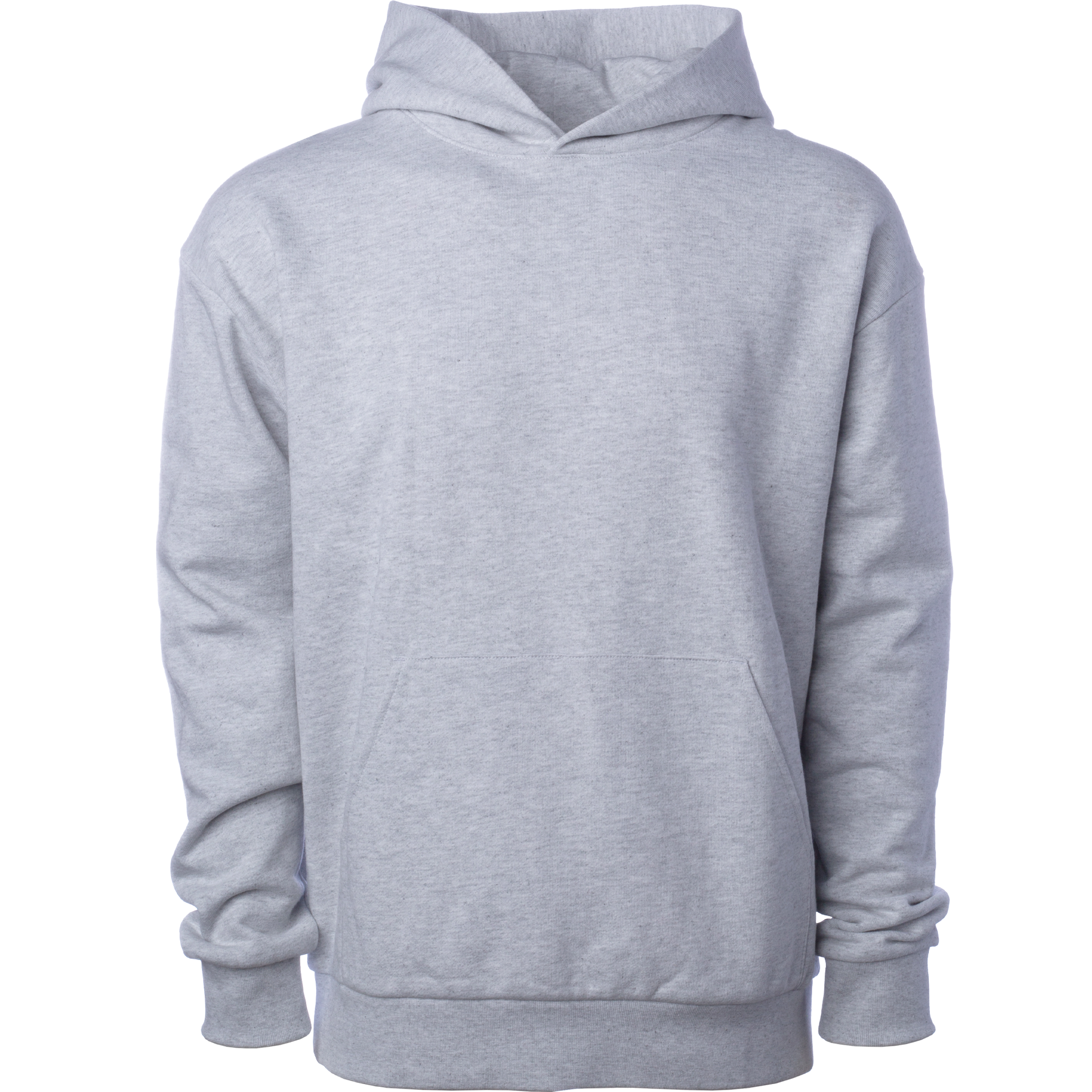 IND280SL - Avenue 280gm Midweight Pullover Hood Grey Heather AVENUE BOXY COTTON / POLYESTER DROP SHOULDER IND280SL INDEPENDENT MEN MIDWEIGHT NO LACE PULLOVERS shsdparentproduct tearaway