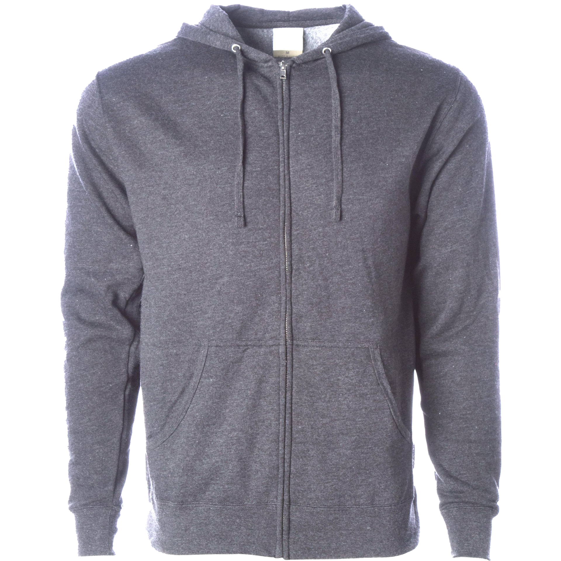 AFX4000Z - Lightweight Zip Hooded Sweatshirt Gunmetal Heather AFX AFX4000 BASIC FLEECE COTTON / POLYESTER INDEPENDENT Lightweight MEN REGULAR tearaway